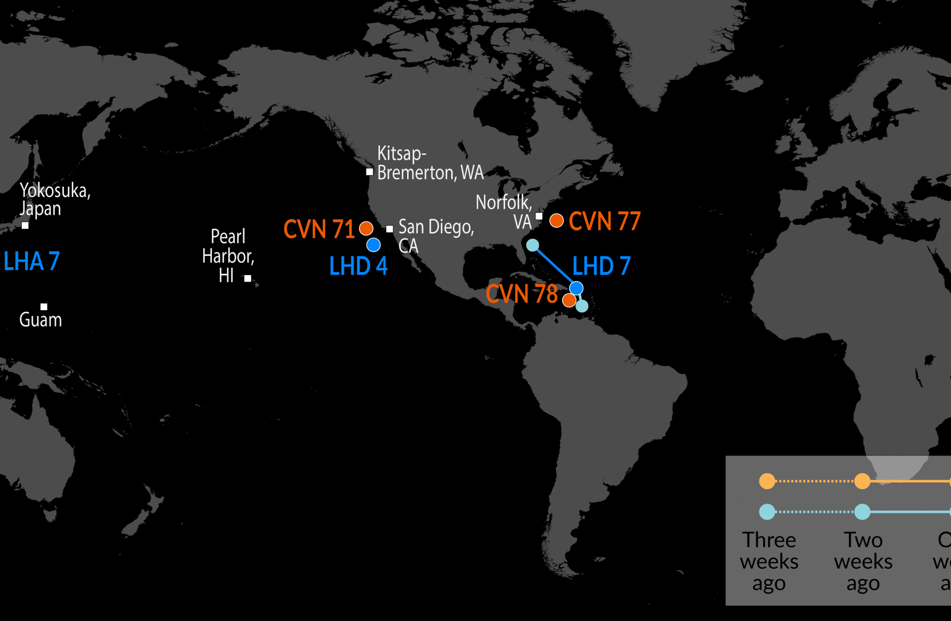 A Map of U.S. Naval Assets 