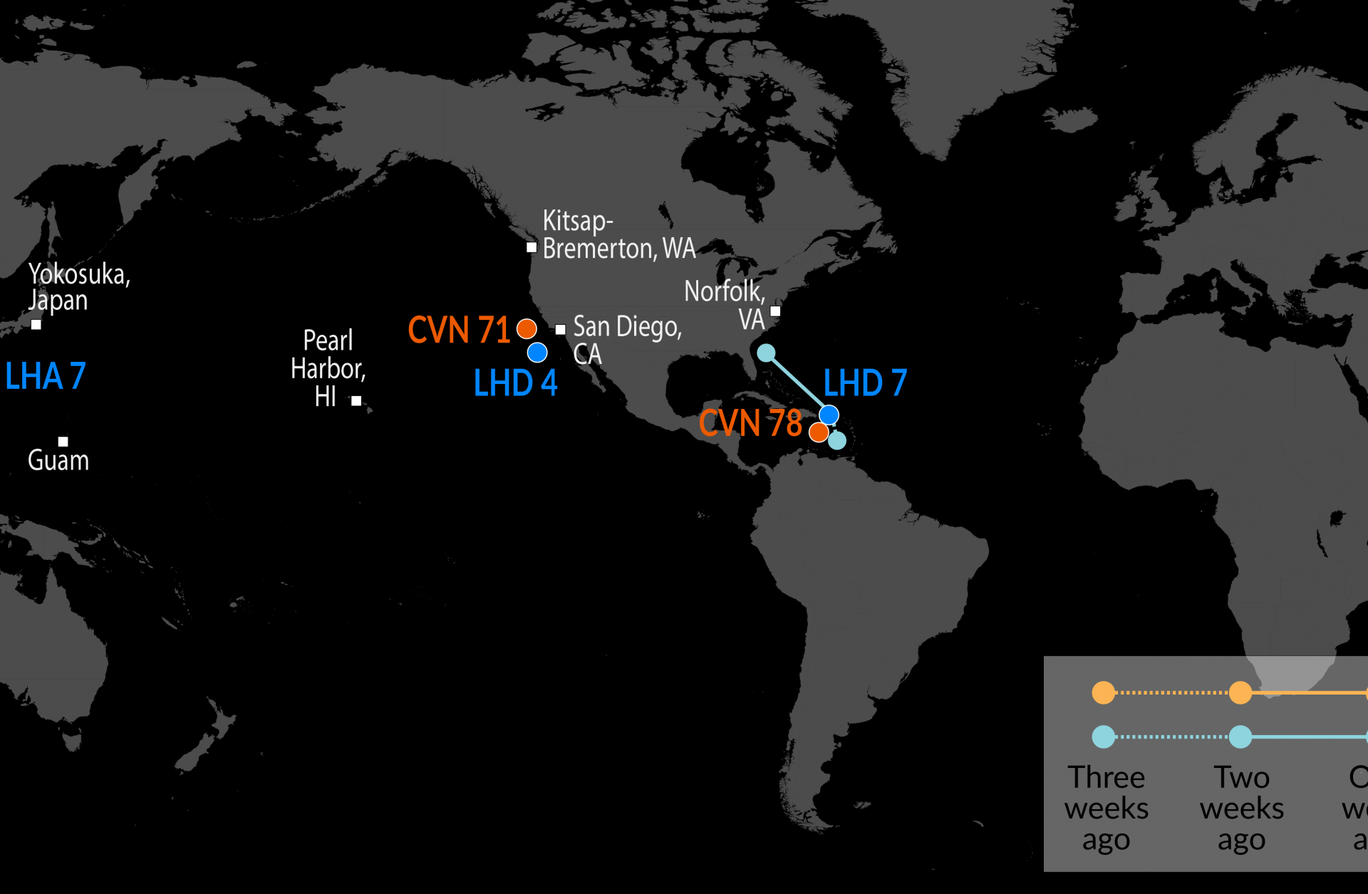 A Map of U.S. Naval Assets 