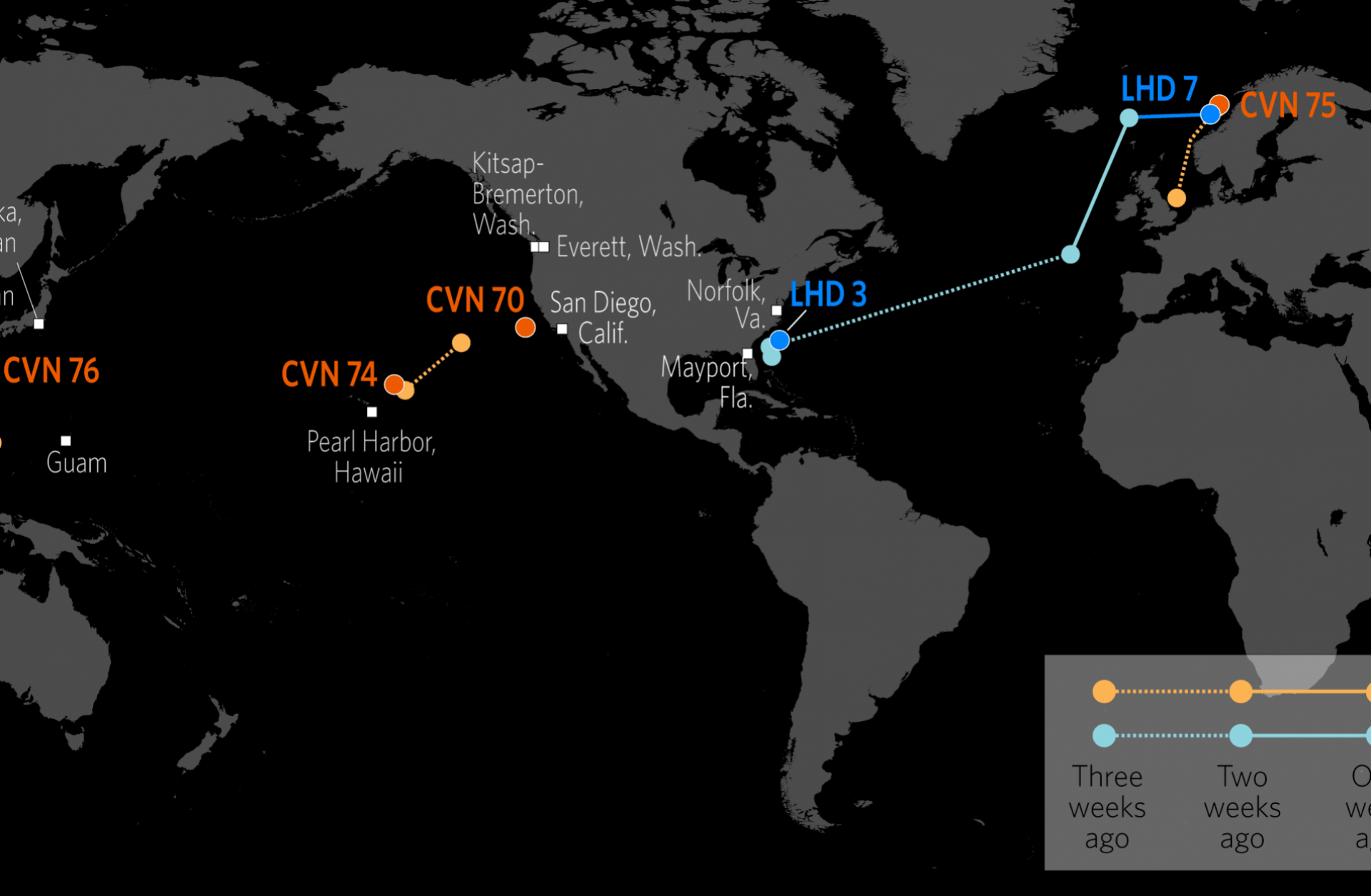 Naval Update Map: Nov. 1, 2018