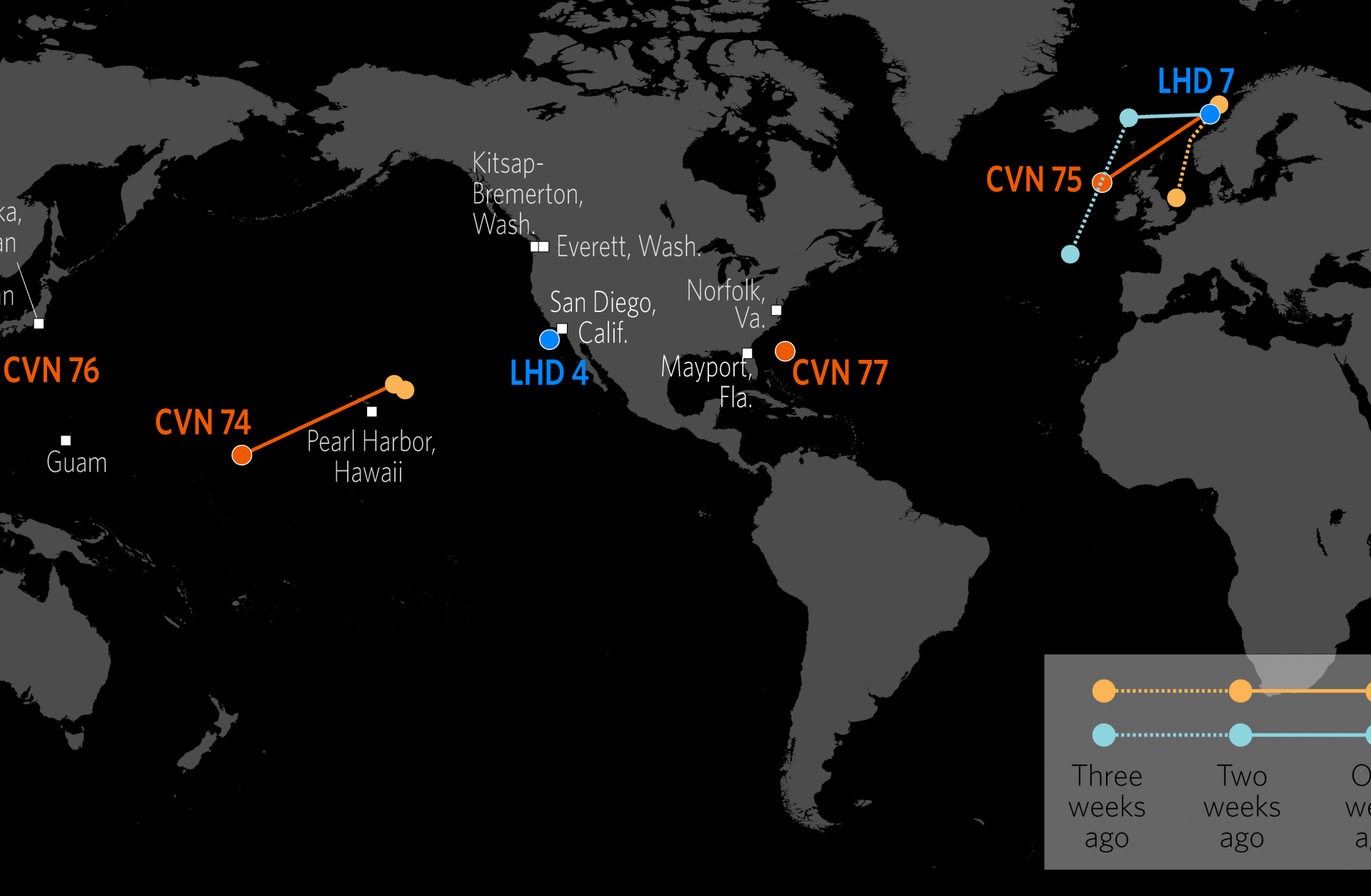 Naval Update Map: Nov. 8, 2018