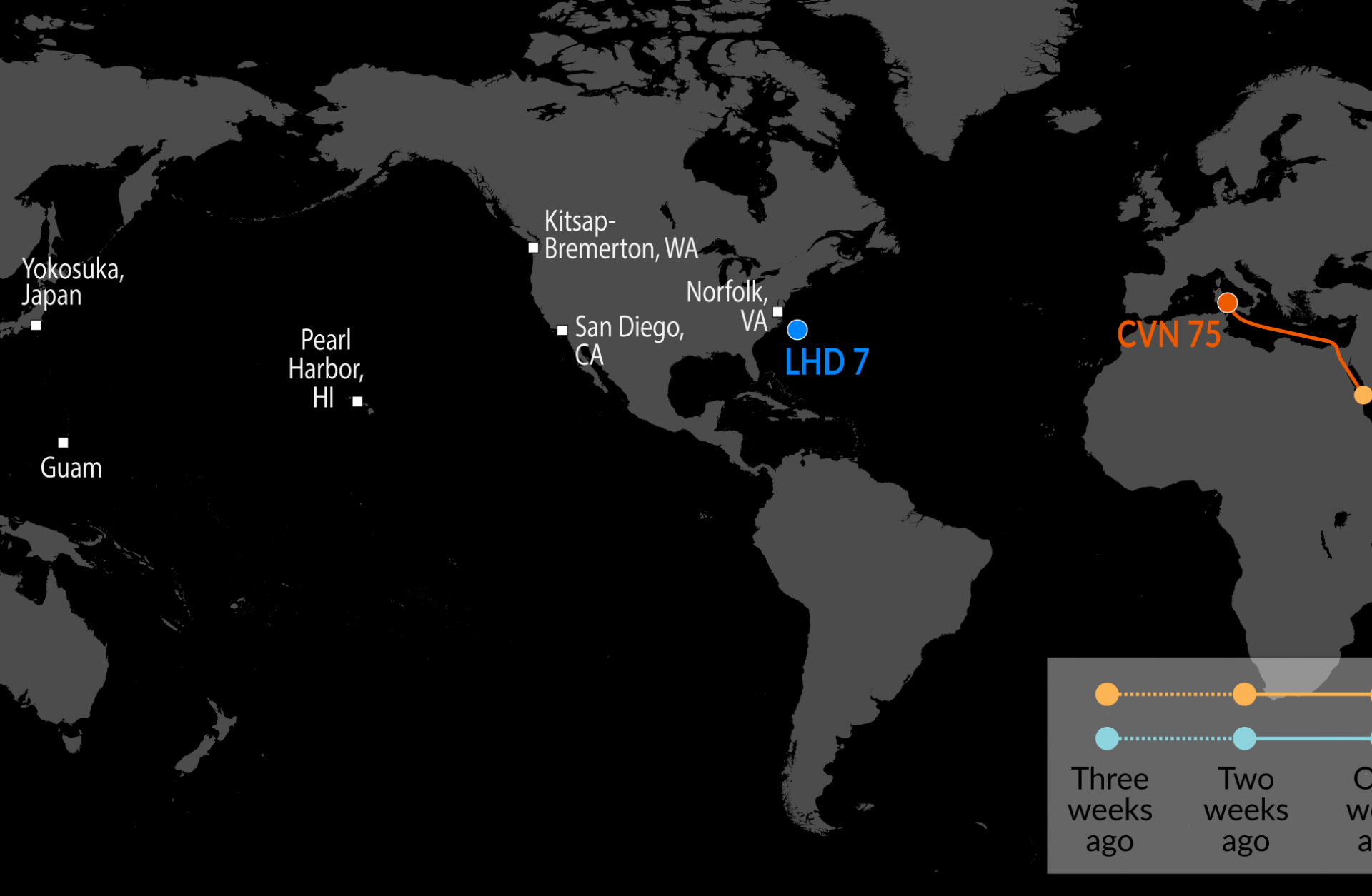 A Map of U.S. Naval Assets