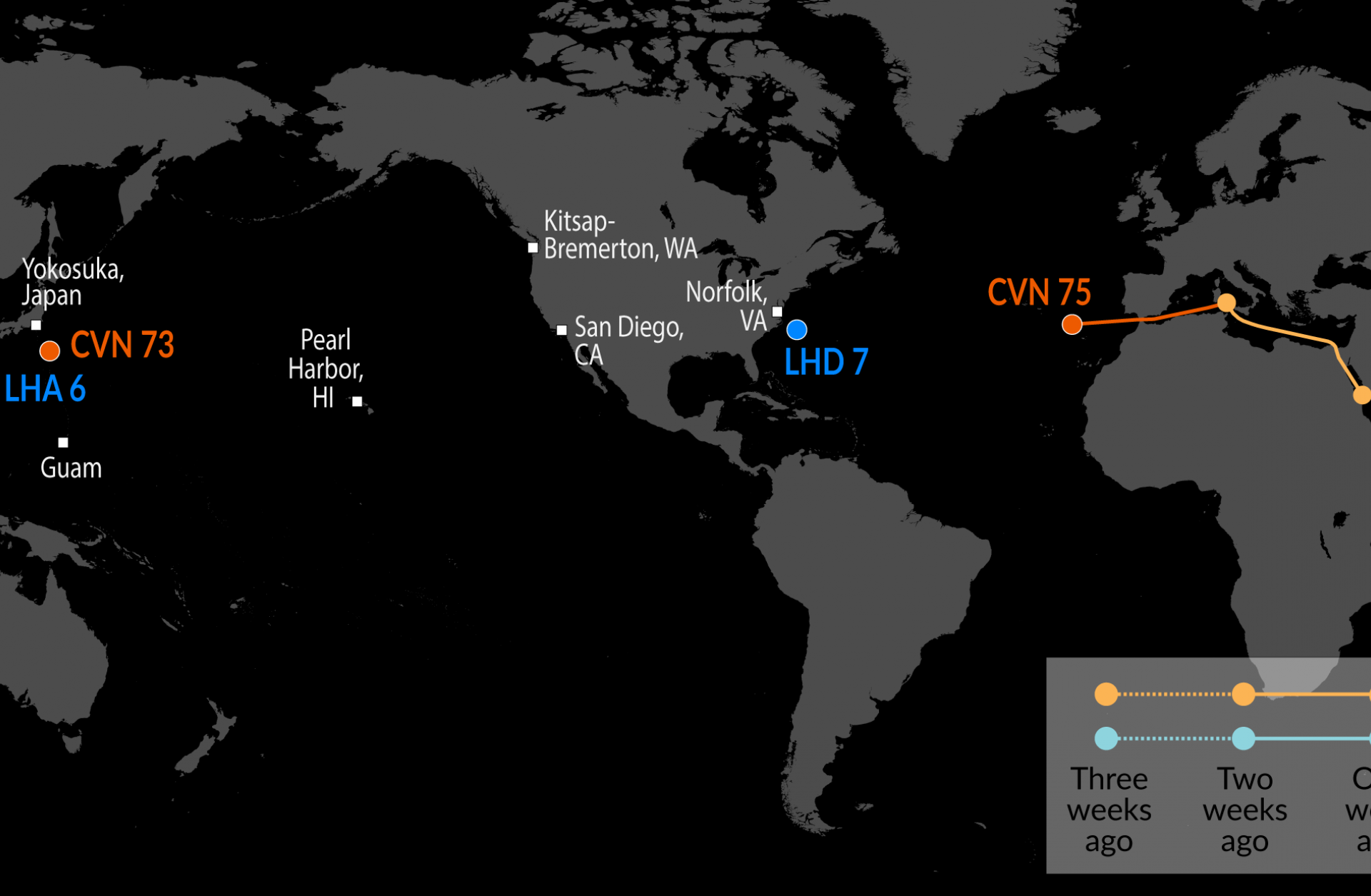 A Map of U.S. Naval Assets