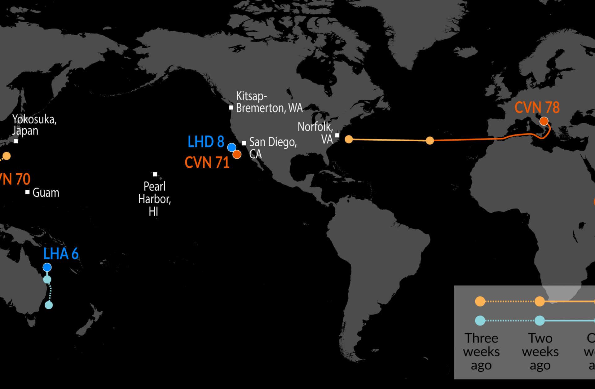 A Map of U.S. Naval Assets 