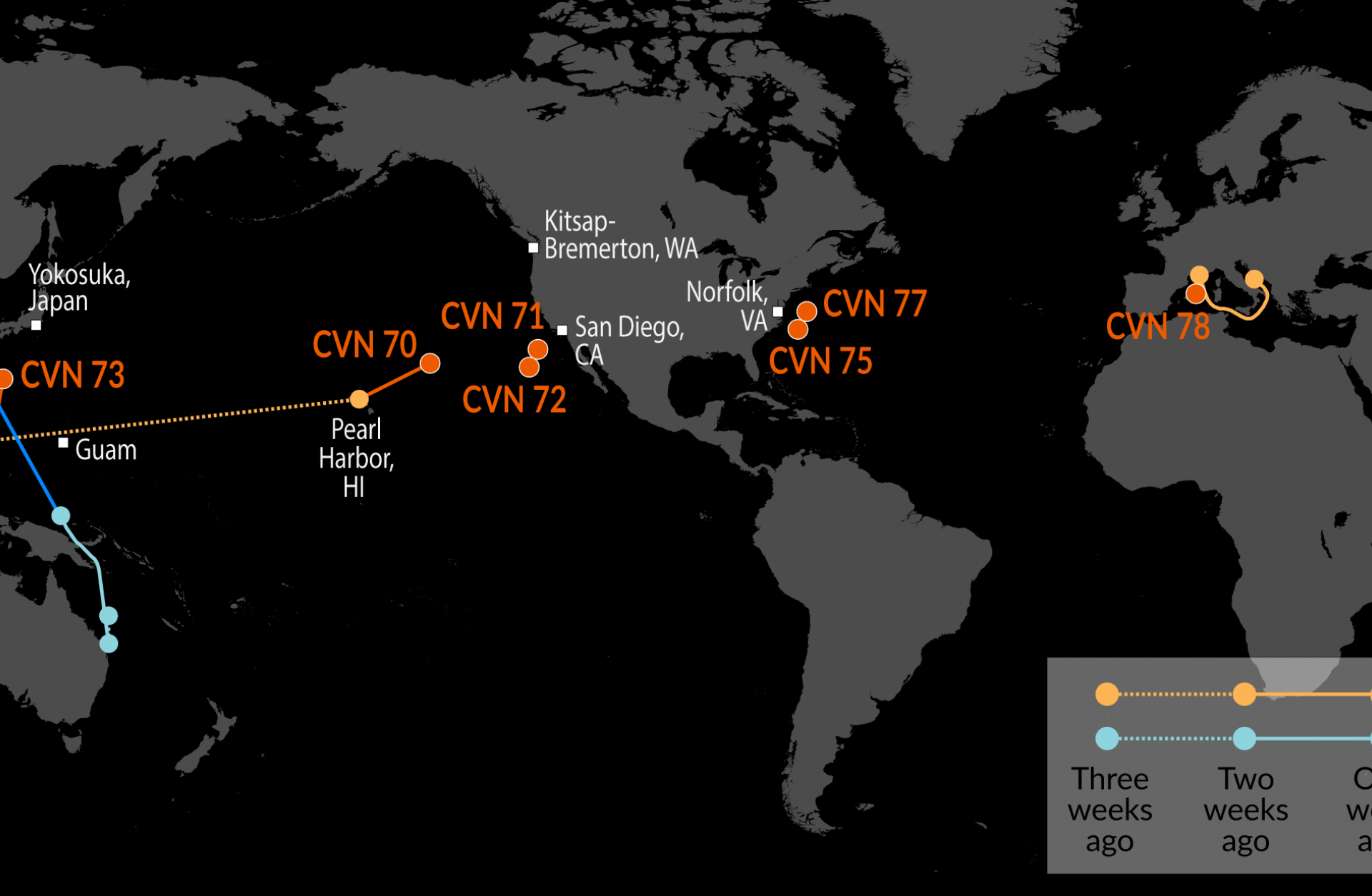 A Map of U.S. Naval Assets 