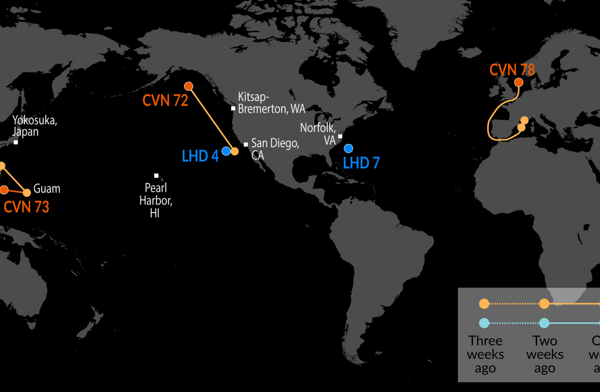 A Map of U.S. Naval Assets 