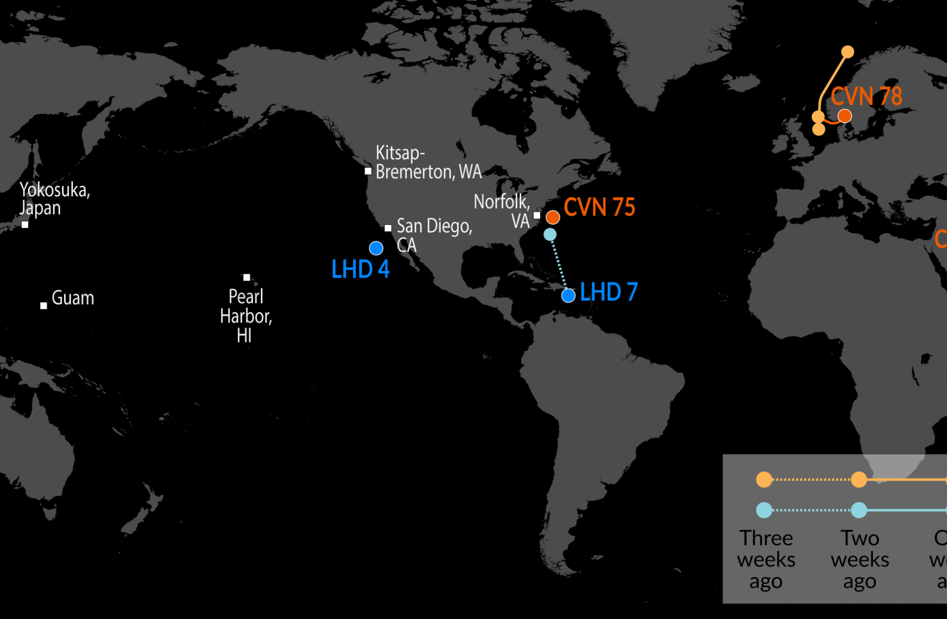 A Map of U.S. Naval Assets