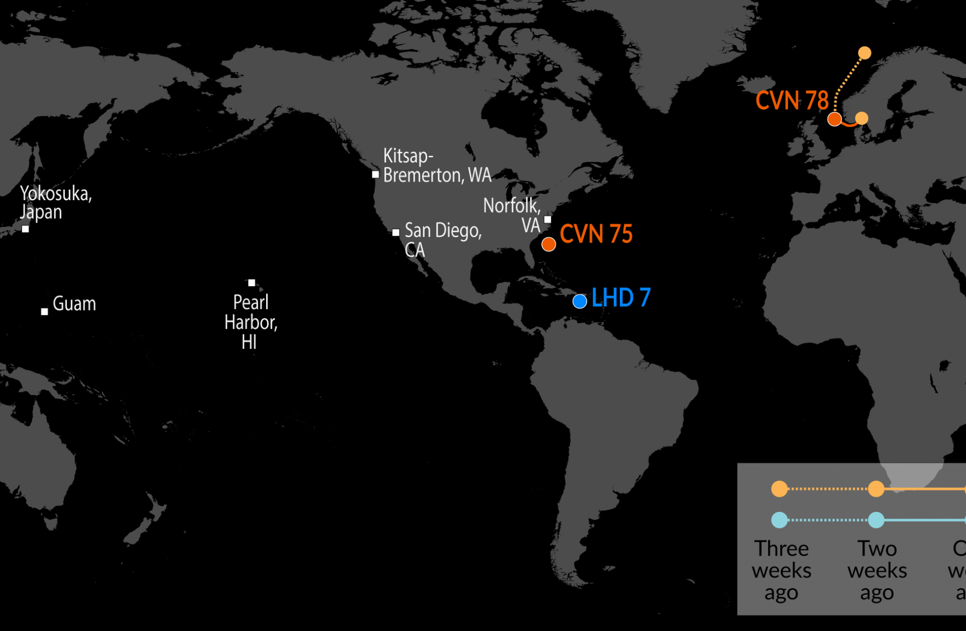 A Map of U.S. Naval Assets 