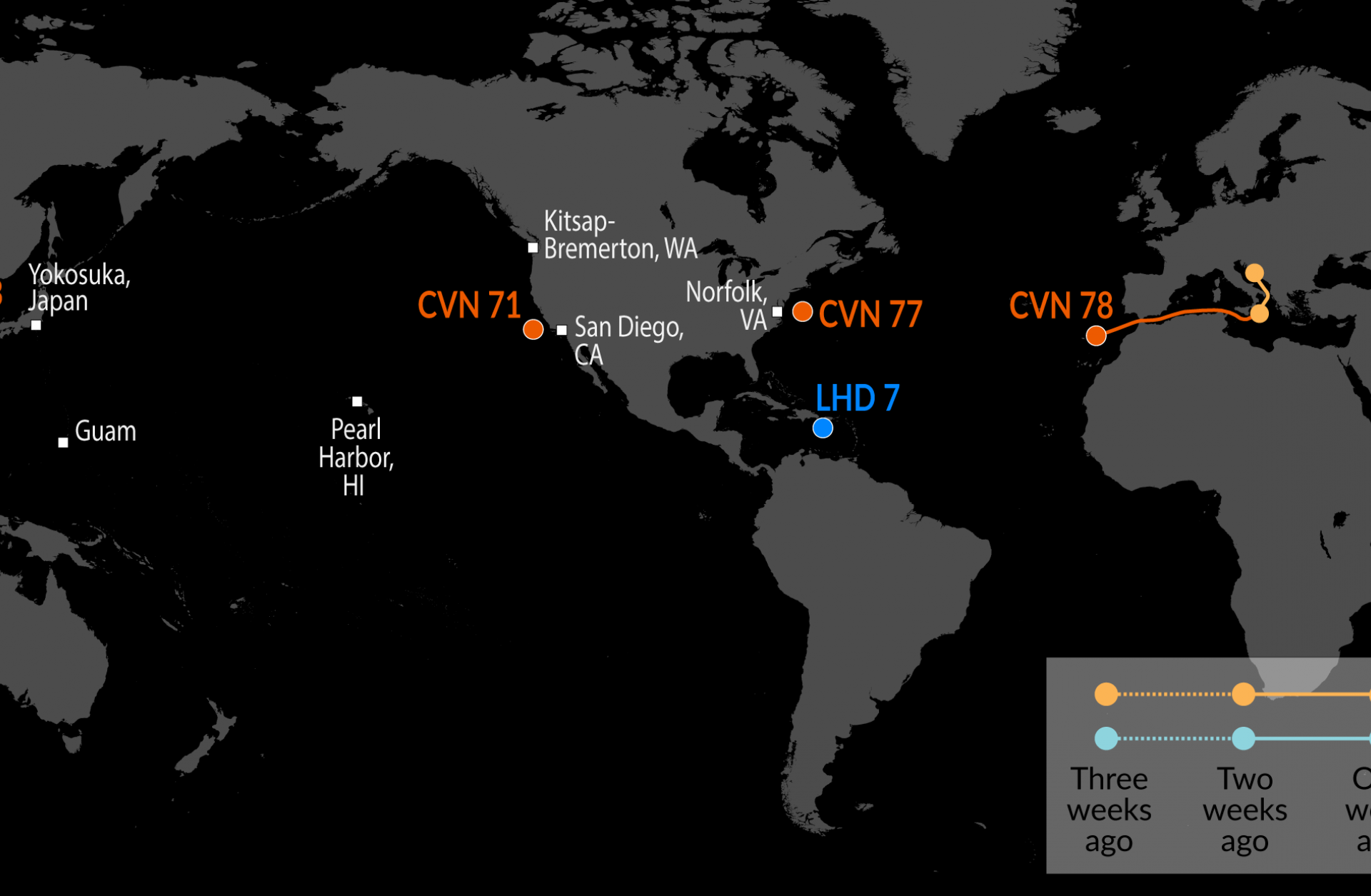 A Map of U.S. Naval Assets 