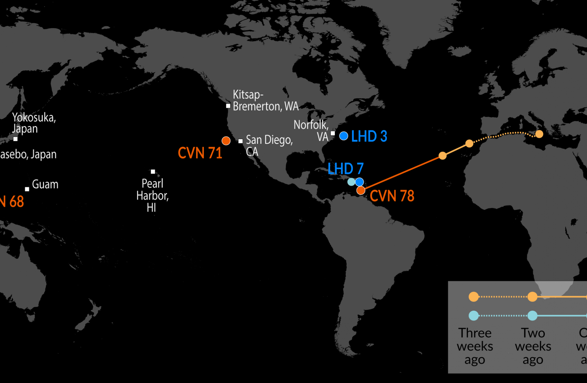 A Map of U.S. Naval Assets 