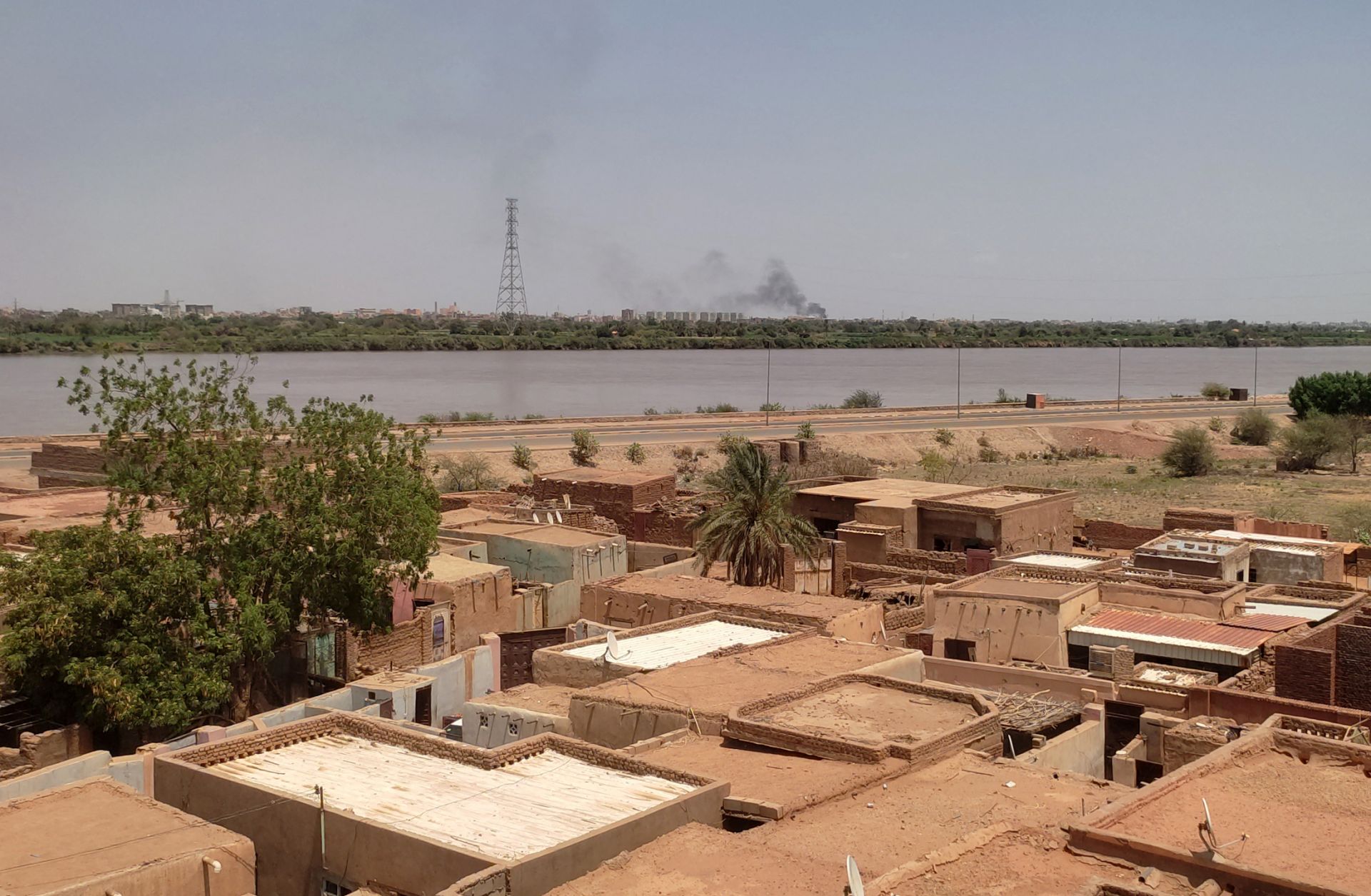 Smoke billows north of the Khartoum Bahri district on July 17, 2023, as fighting continues in war-torn Sudan.