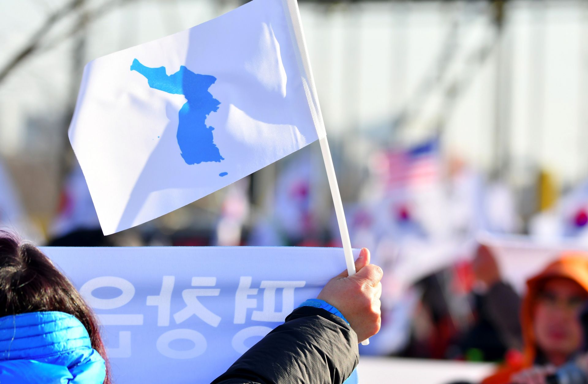 The unofficial 'Unification Flag' representing both North and South Korea became a symbol of the warming ties between the two countries during the Pyeongchang Olympics.