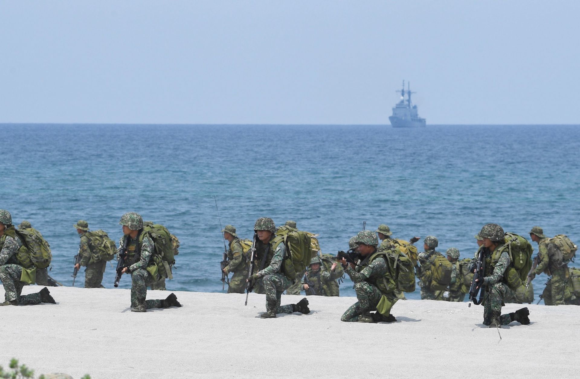 Philippine marines take part in a joint military exercise with their U.S. counterparts at a training camp northwest of Manila in May 2018.