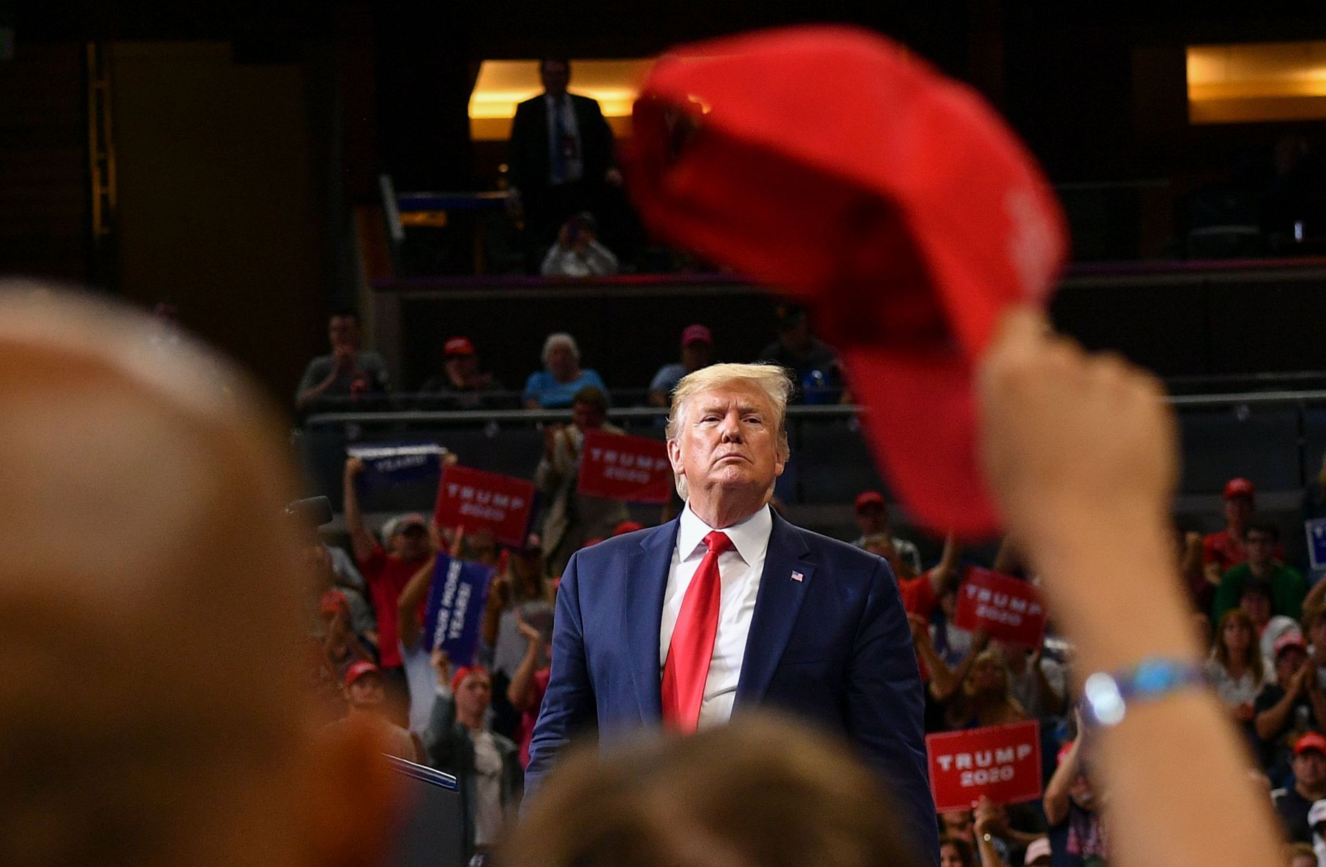 U.S. President Donald Trump officially launches his 2020 reelection campaign with a rally in Orlando, Florida, on June 18, 2019.