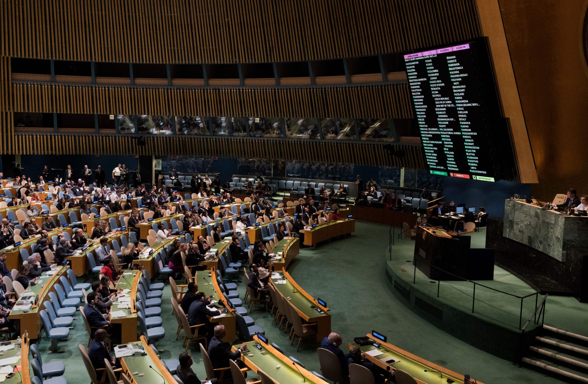 This picture shows a session of the U.N. General Assembly from June 13. 