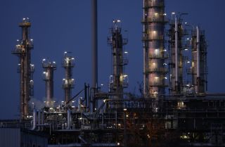 The PCK oil refinery, which is majority-owned by Russian energy company Rosneft, on March 21, 2022, in Schwedt, Germany. The PCK oil refinery, which is majority-owned by Russian energy company Rosneft, on March 21, 2022, in Schwedt, Germany.