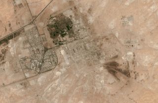 A satellite image from April 18, 2012, shows Abqaiq in eastern Saudi Arabia.