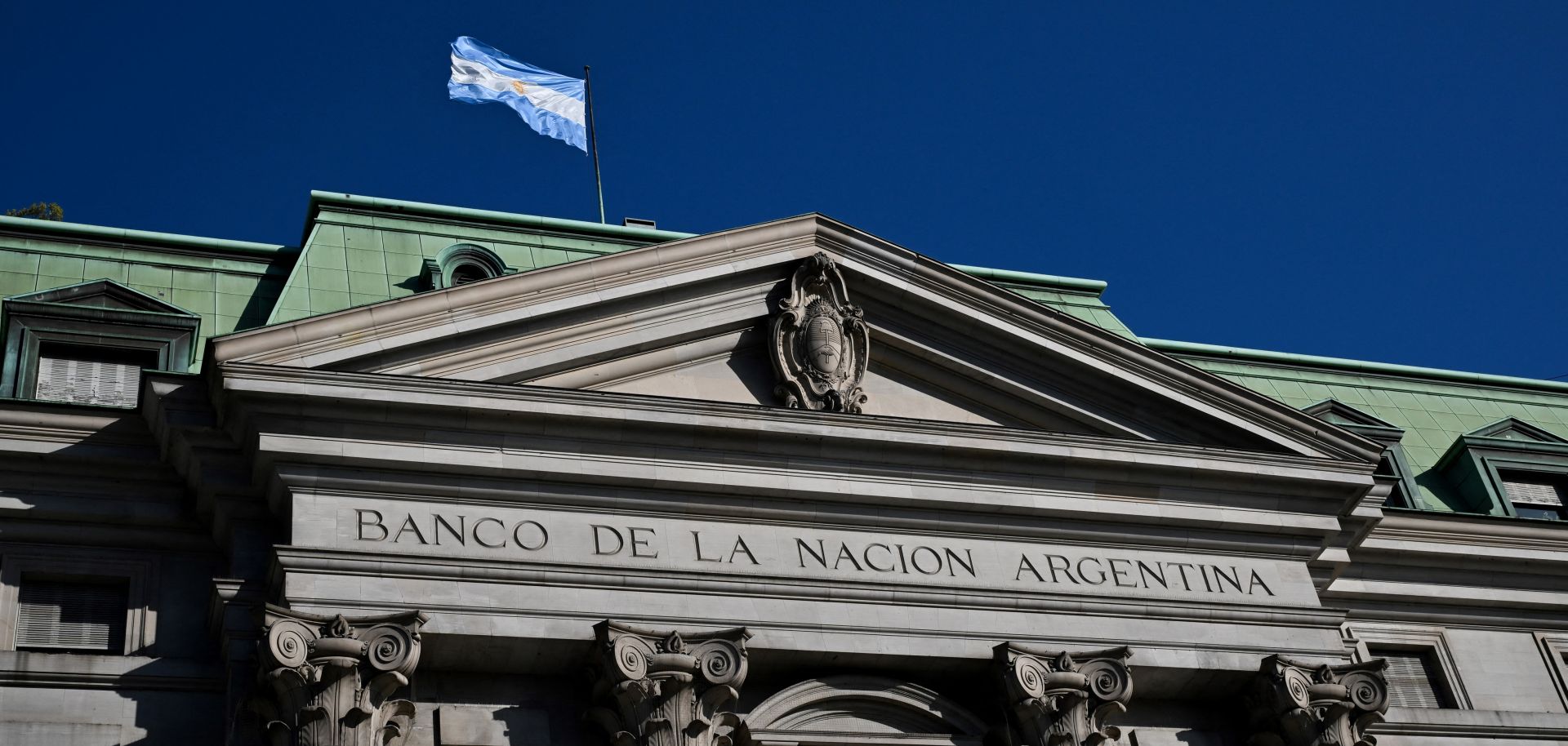 The headquarters of Argentina's central bank is seen in Buenos Aires on Feb. 20, 2025.