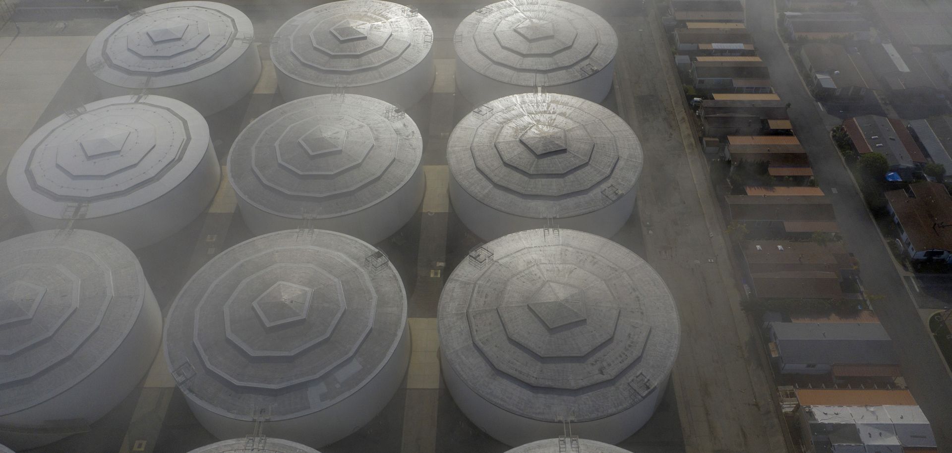 A tank farm on April 26, 2020, in the East Rancho Dominguez section of Compton, California.