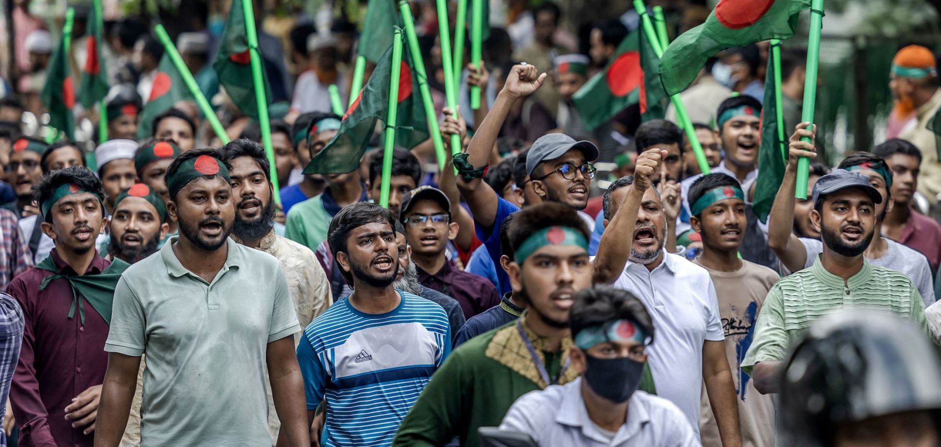 A protest in Dhaka, Bangladesh, on Aug. 15.