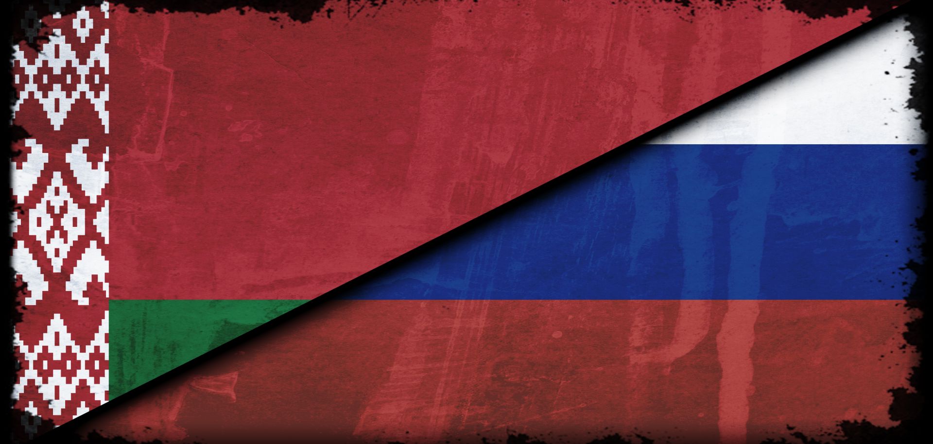 An image of the Belarusian and Russian flags