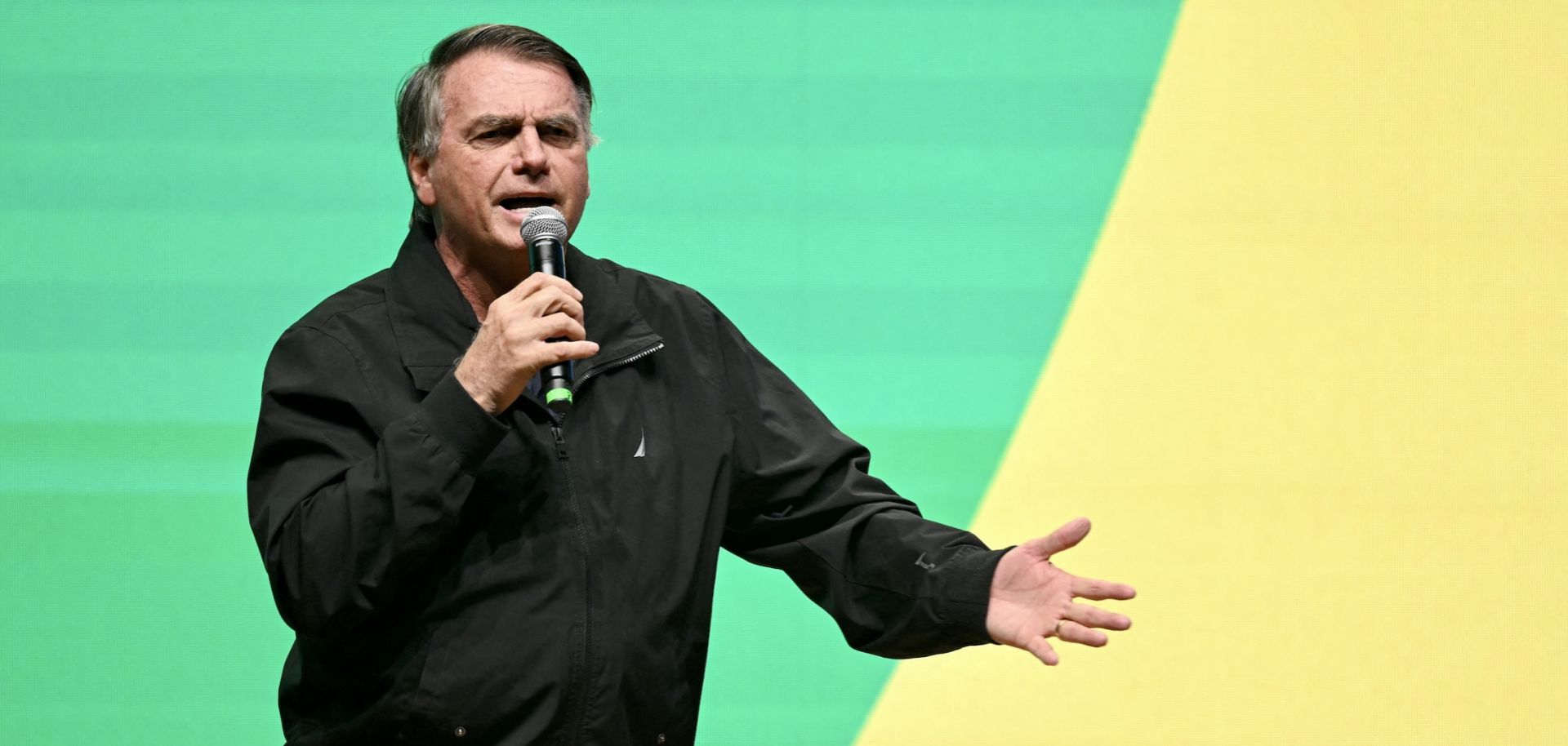 Former Brazilian President Jair Bolsonaro speaks at a seminar in Brasilia, Brazil, on Feb. 20, 2025.