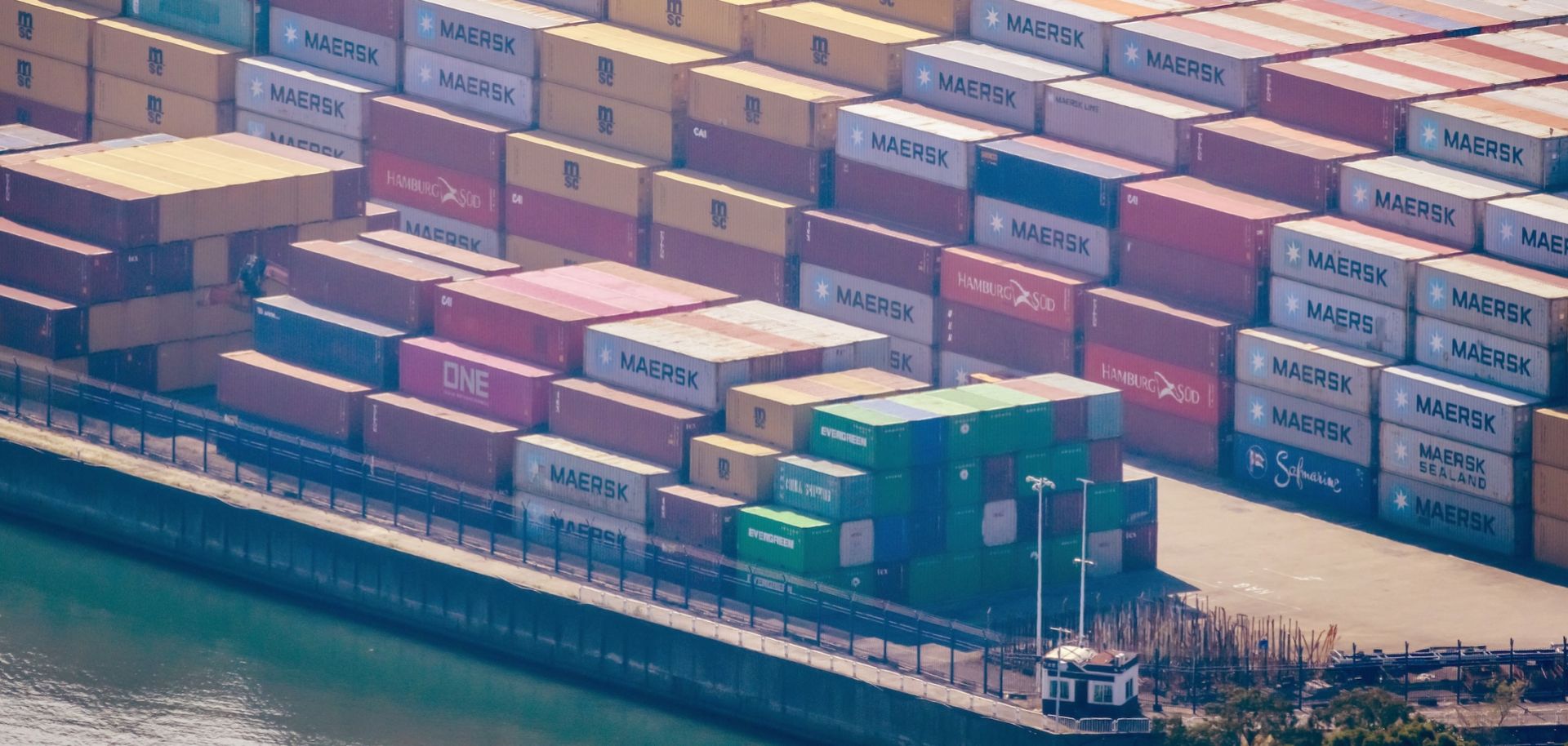 Stacked shipping containers are seen at Yantian Port in Shenzhen, China, on Dec. 1, 2024. 