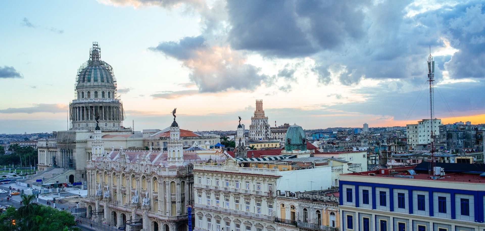 A general view of El Capitolio and the Havana skyline on December 16, 2014, in Havana, Cuba.