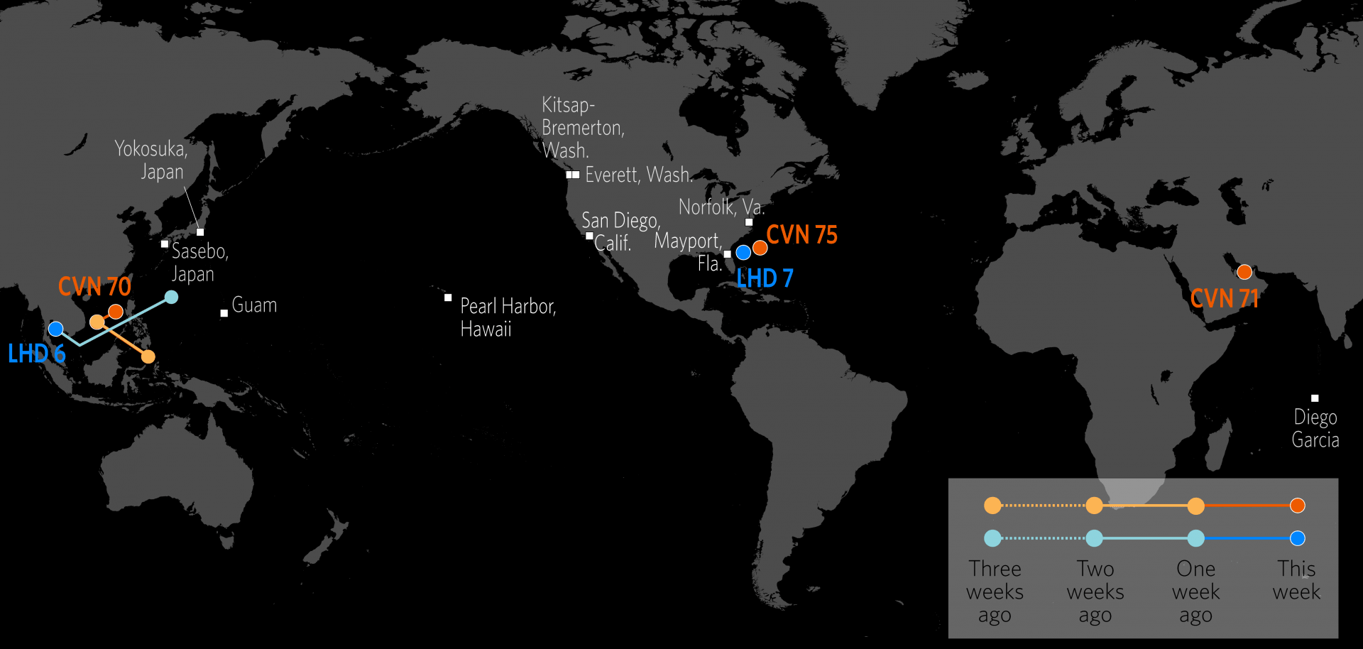 U.S. Naval Update Map: Feb. 22, 2018