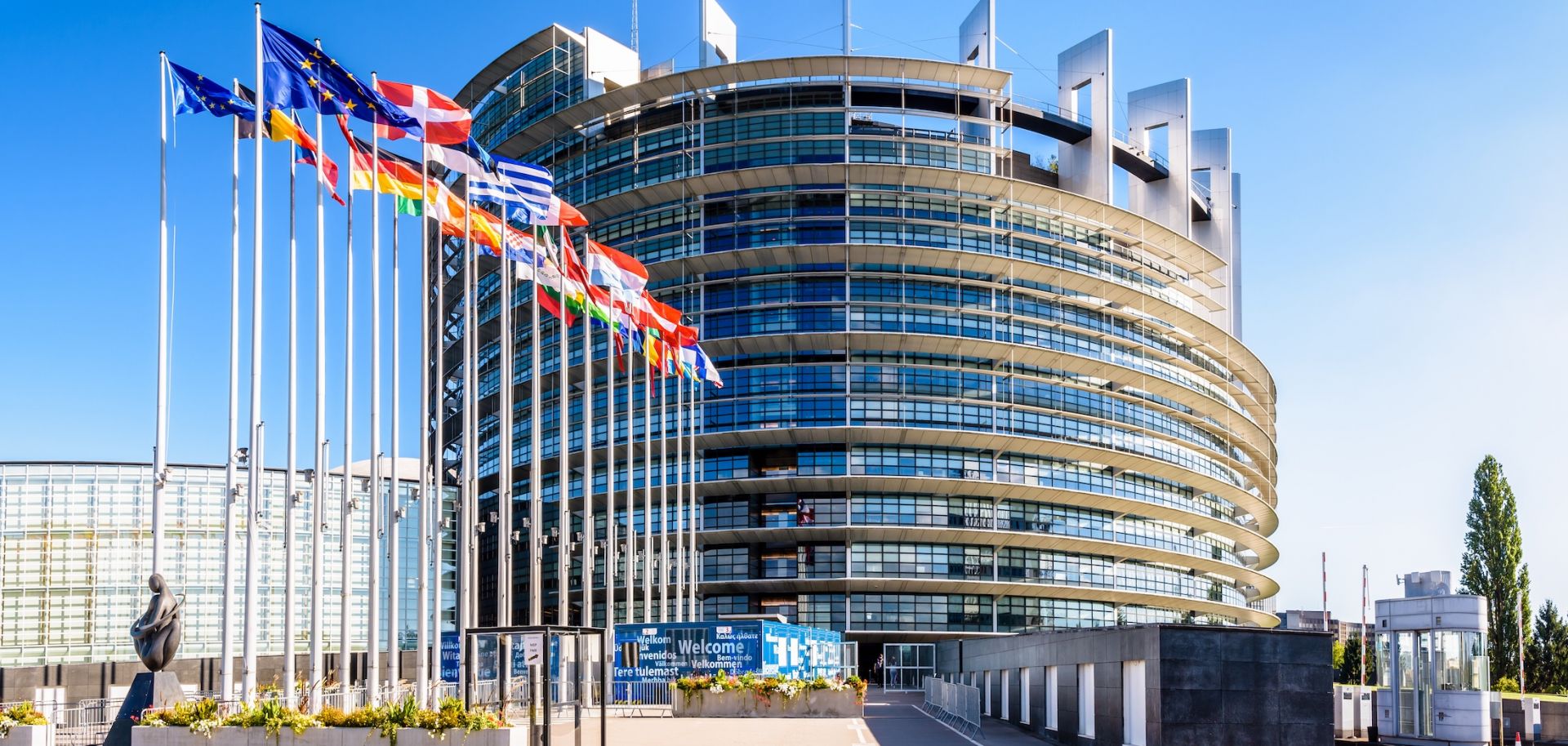 The European Parliament building in 2019 in Strasbourg, France.