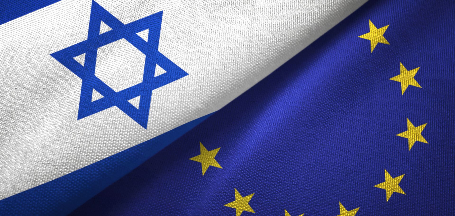 Israeli and EU Flags