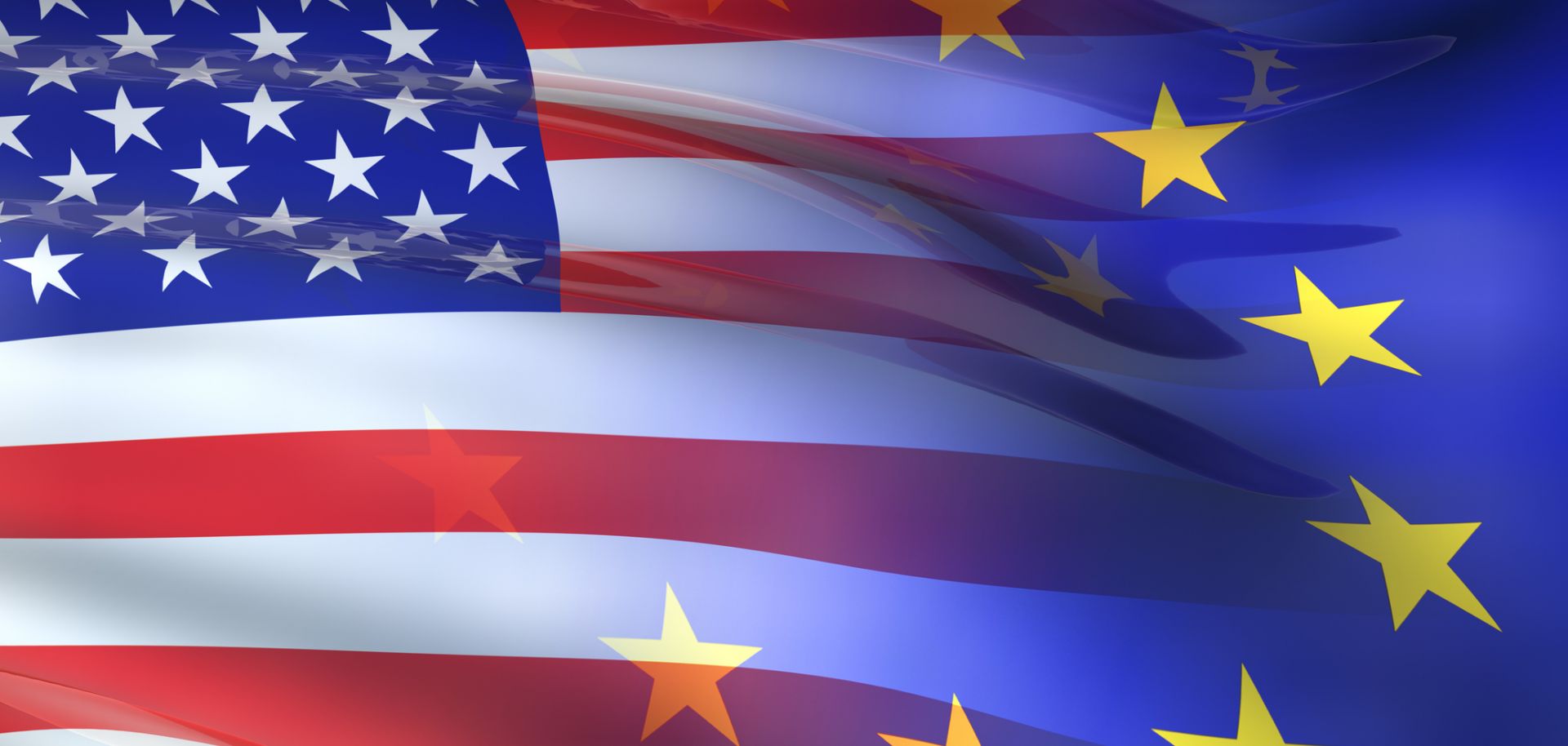 The U.S. and EU flags.