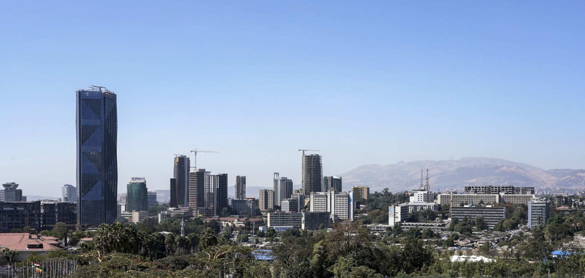 The skyline of the western section of Addis Ababa, Ethiopia, is seen on Dec. 28, 2020. 