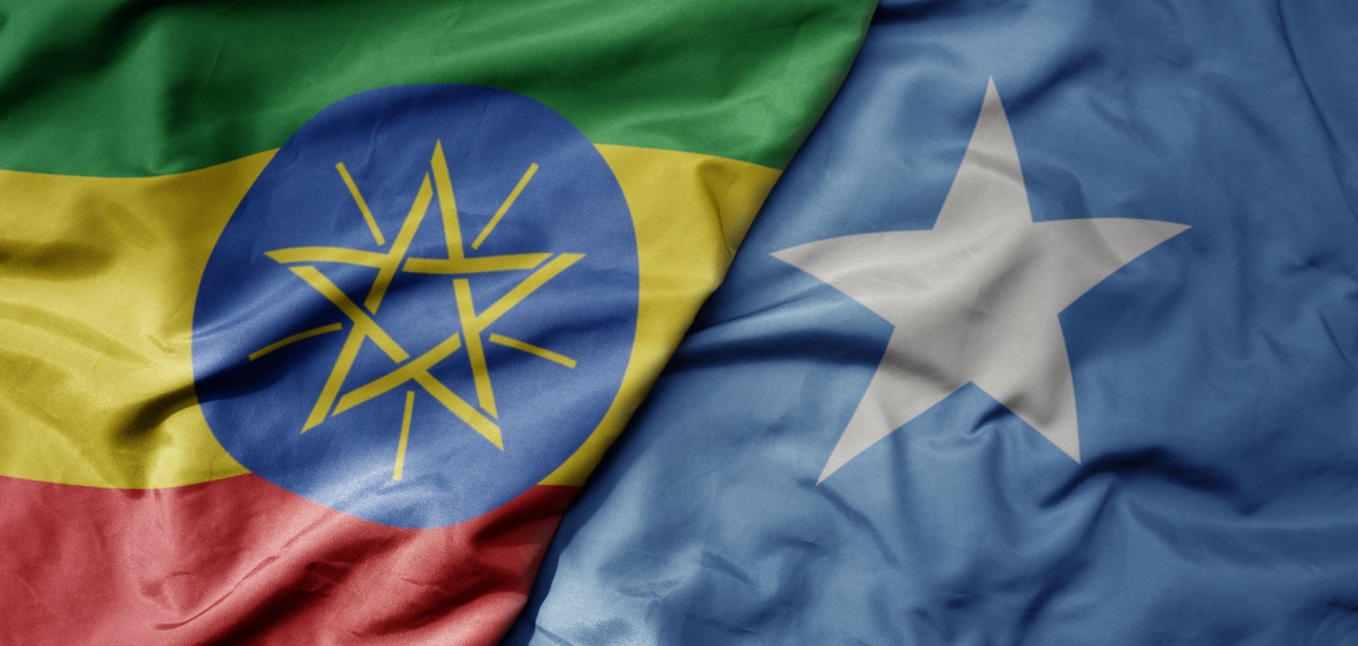 An illustration of the Ethiopian and Somali flags.