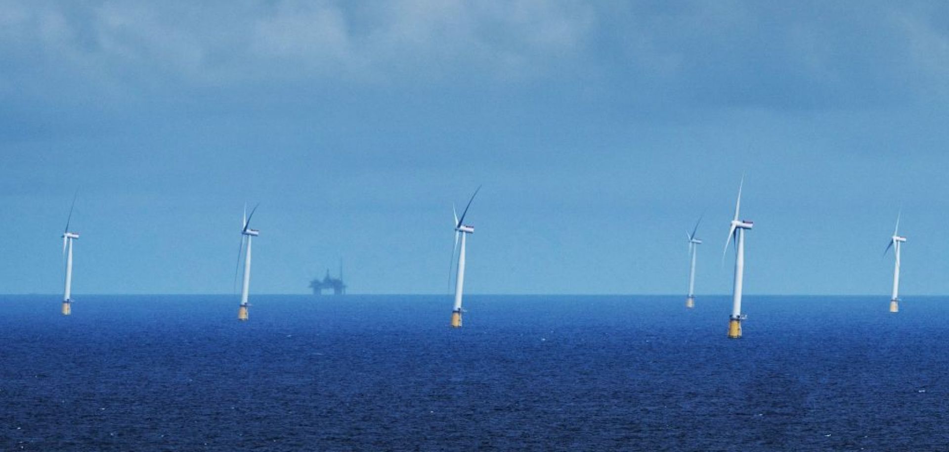 The Hywind Tampen floating offshore wind farm, situated between energy company Equinor's oil and gas fields Snorre and Gullfaks in the Norwegian North Sea off the coast of Bergen.