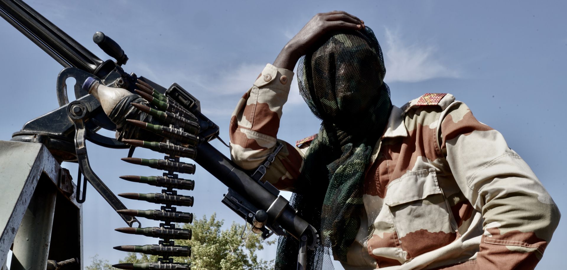 A soldier keeps guard near the Nigerian border in Maradi, Niger.