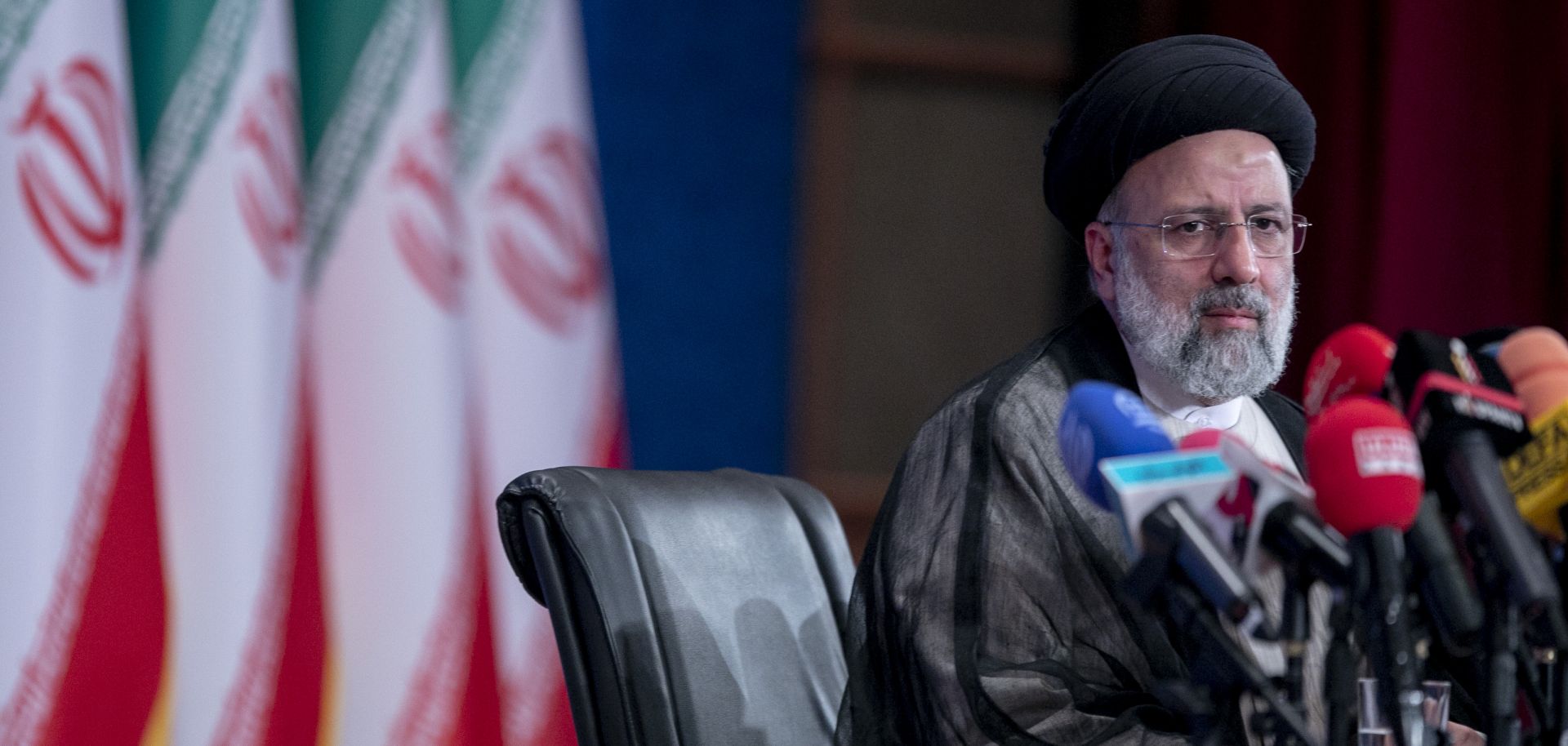 Iran’s incoming president Ebrahim Raisi holds a press conference in Tehran on June 21, 2021. 