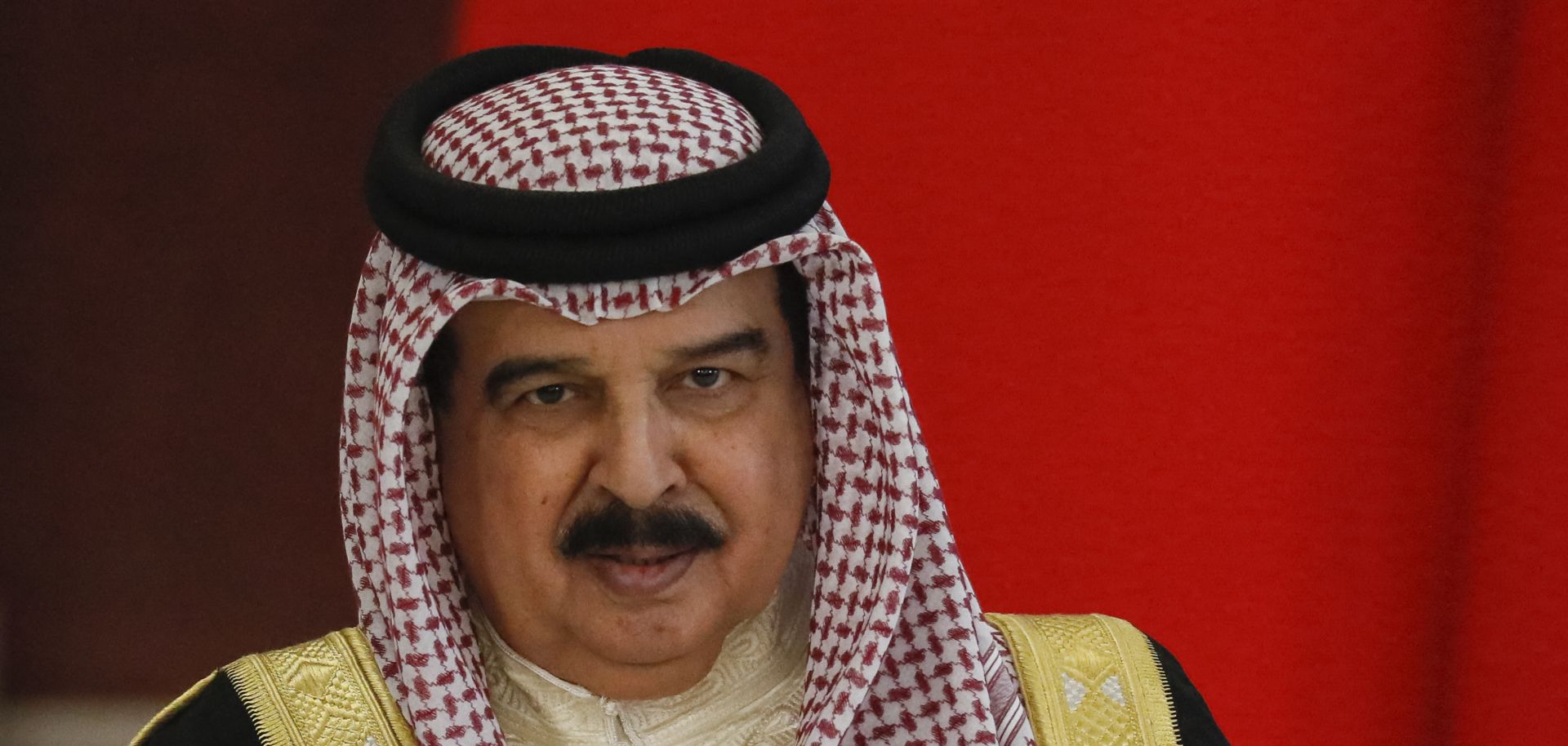 Bahrain's King Hamad bin Isa Al Khalifa attends a signing ceremony following talks with Russian President Vladimir Putin in Moscow, Russia, on May 23, 2024. 