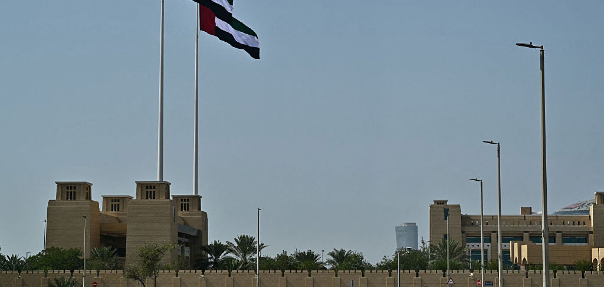 Emirati flags on Feb. 4 in Abu Dhabi, UAE.