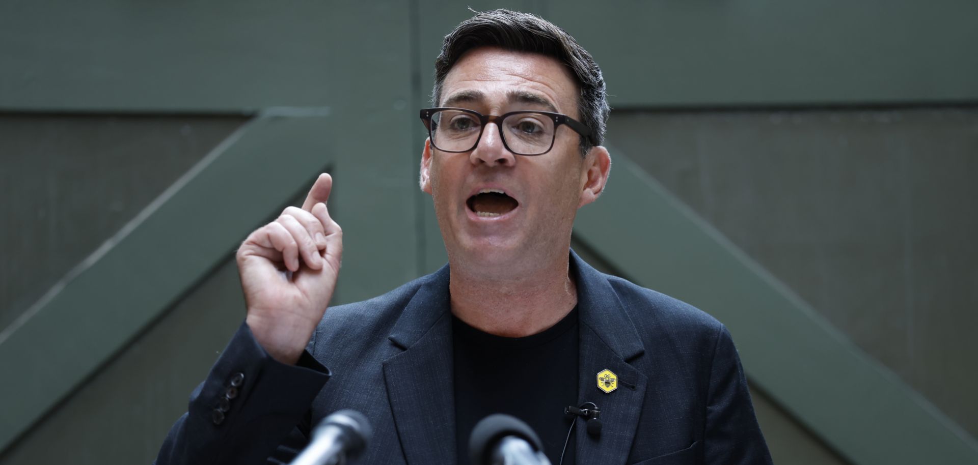 Andy Burnham delivers a speech on June 29, 2026, in Manchester, England. 