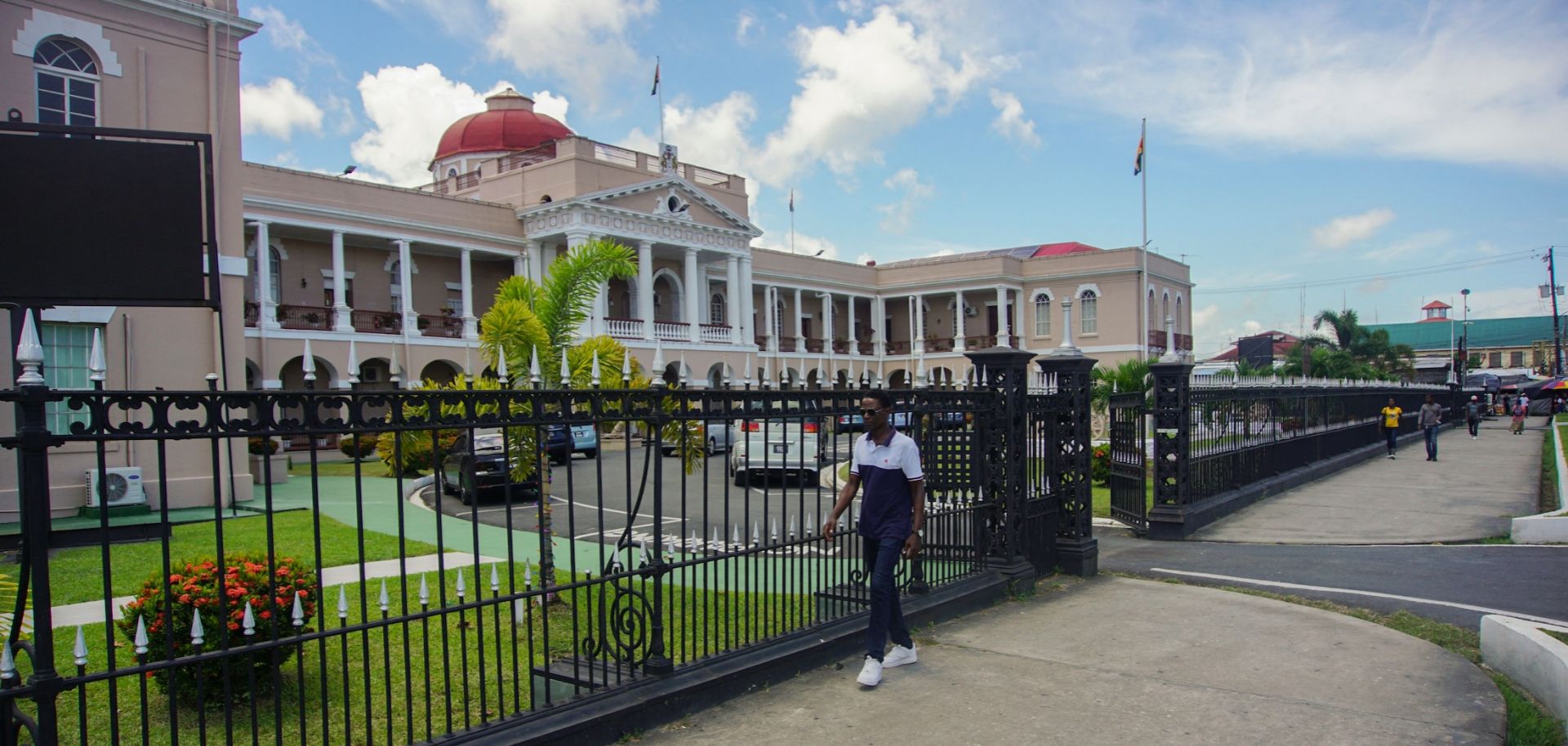 A picture of the National Assembly building in Georgetown, Guyana, taken on Sept. 23, 2022.