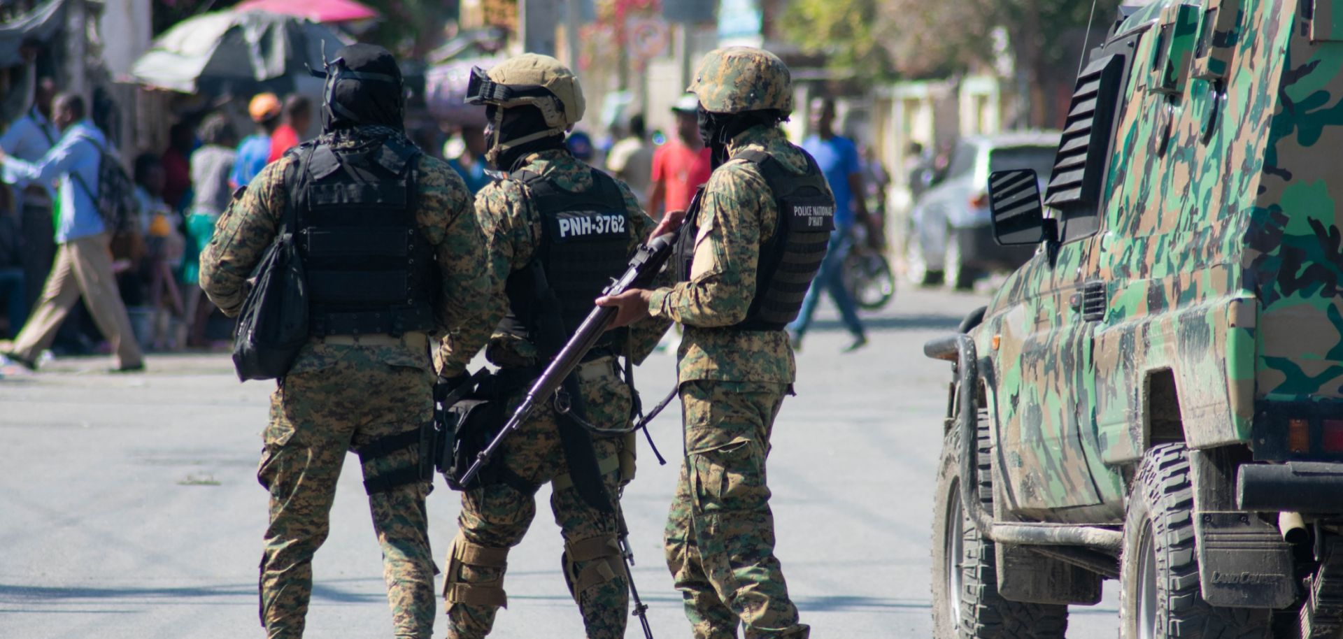Haitian police officers deploy in Port-au-Prince, Haiti, on March 9, 2024. 