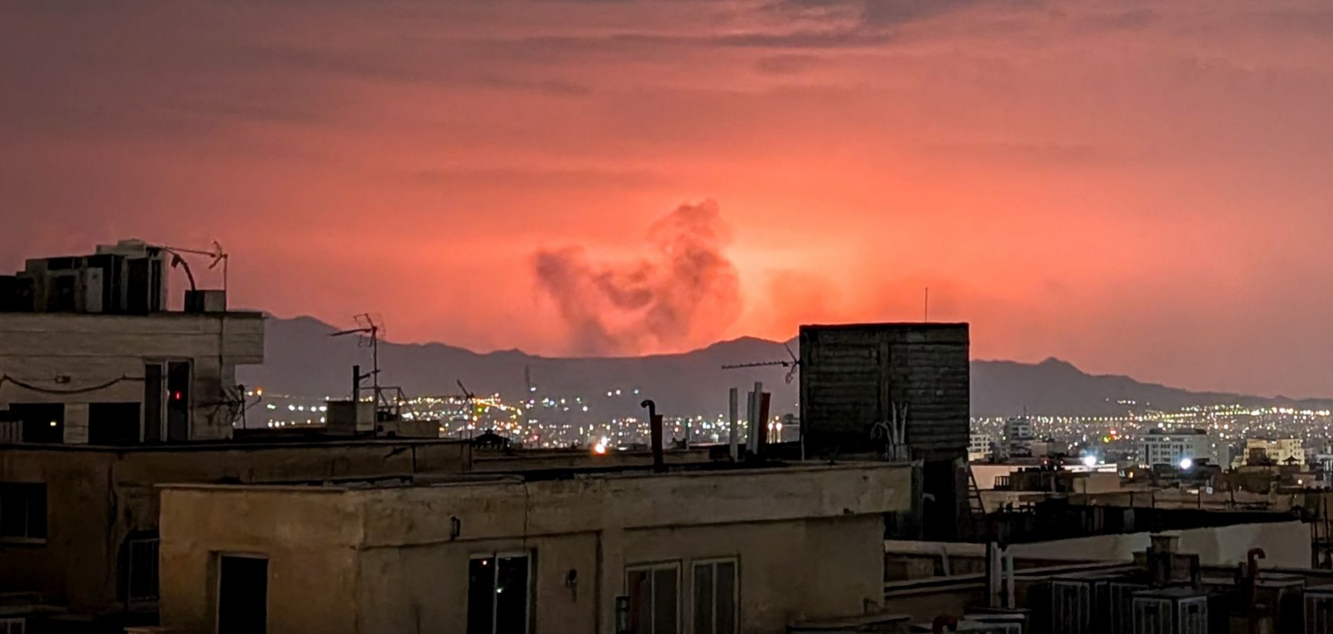 Plumes of smoke rise following reported explosions in Tehran on March 2, 2026, after U.S. and Israeli strikes on Iran on Feb. 28 killed Supreme Leader Ayatollah Ali Khamenei and other top military leaders, prompting a new wave of Iranian retaliatory missile attacks across the region. 
