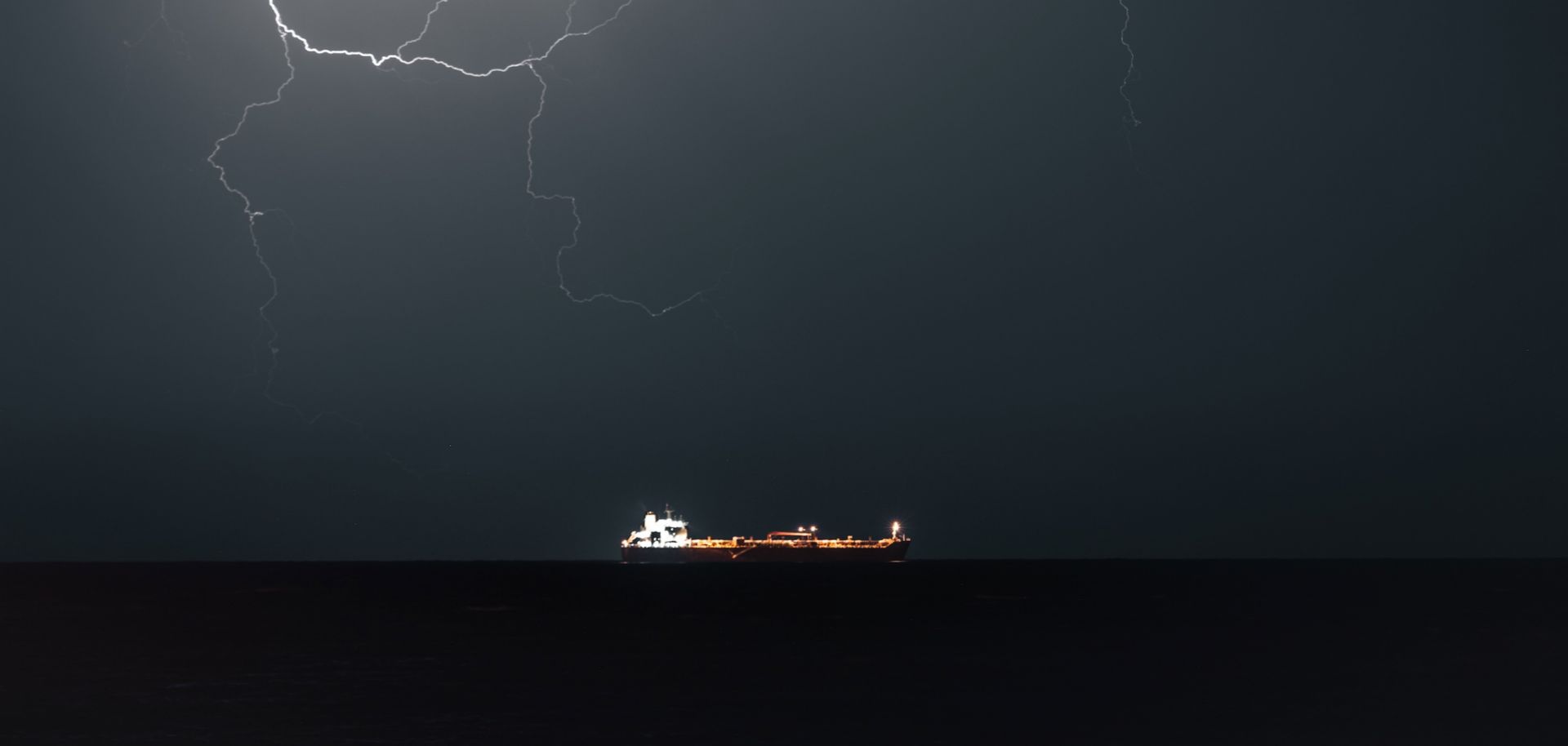 An oil products tanker at Muscat Anchorage on March 21, 2026 at Sultan Qaboos Port in Muscat, Oman. 