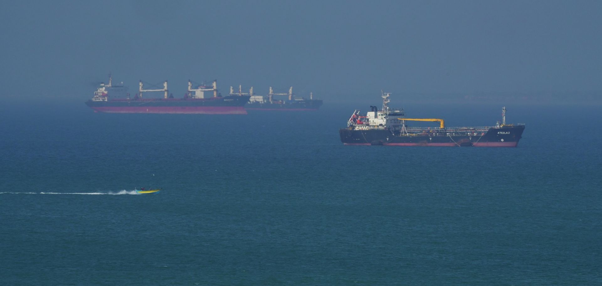 The Ateela 2 Oil Tanker on April 28 on Qeshm Island, Iran in the Strait of Hormuz.