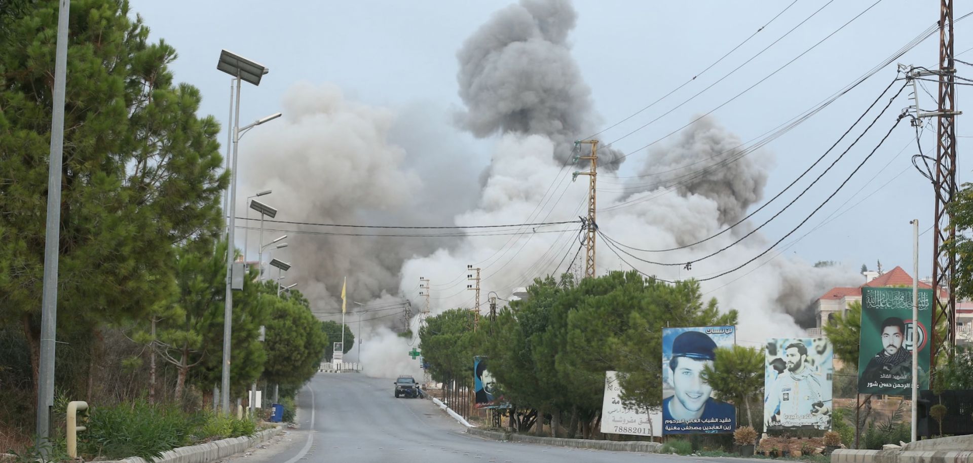 Smoke rises from the site of an Israeli airstrike that targeted the southern Lebanese village of Tayr Debba on Nov. 6, 2025. 