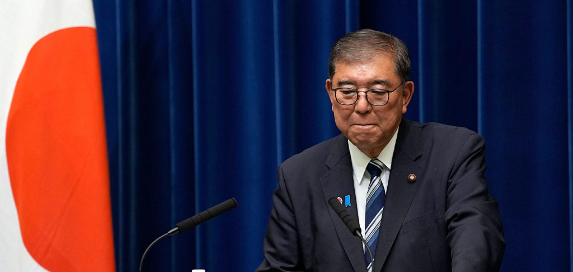 Japanese Prime Minister Shigeru Ishiba attends a press conference at the Prime Minister's Office on Sept. 6, 2025, in Tokyo, Japan.