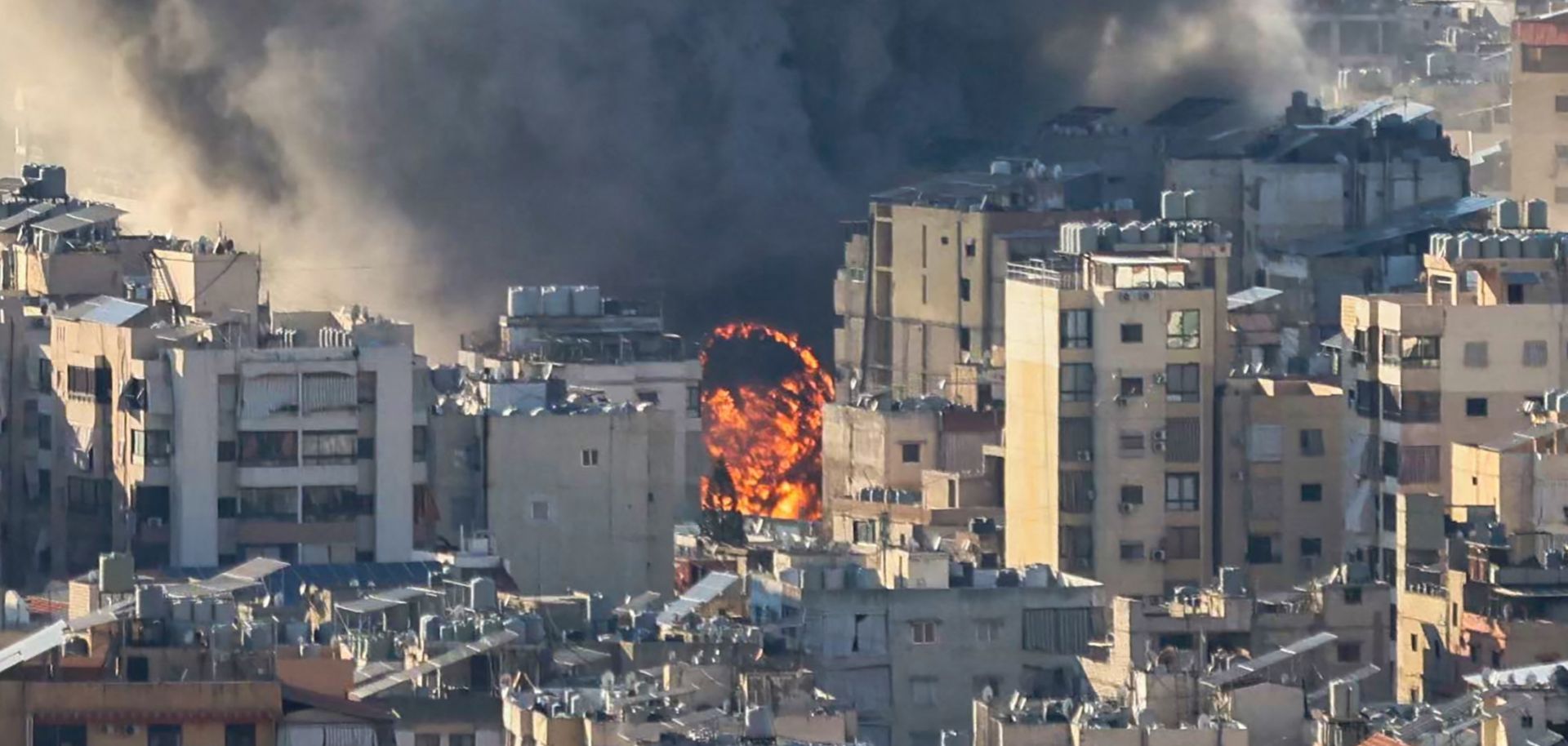 Smoke plumes billow following Israel's bombardment of Beirut's southern suburbs on March 2, 2026.