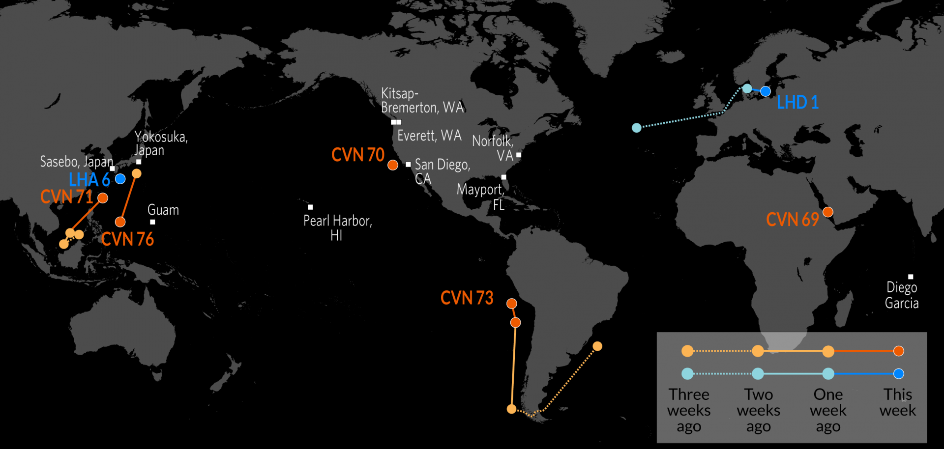 Naval Update Map display