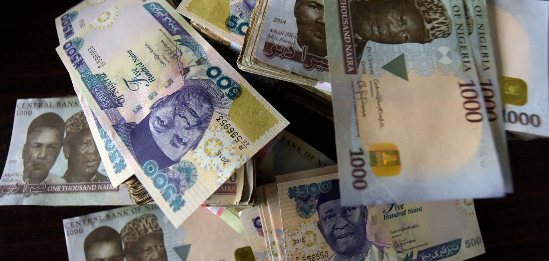 Nigerian naira banknotes on Jan. 28, 2016, in Lagos, Nigeria.