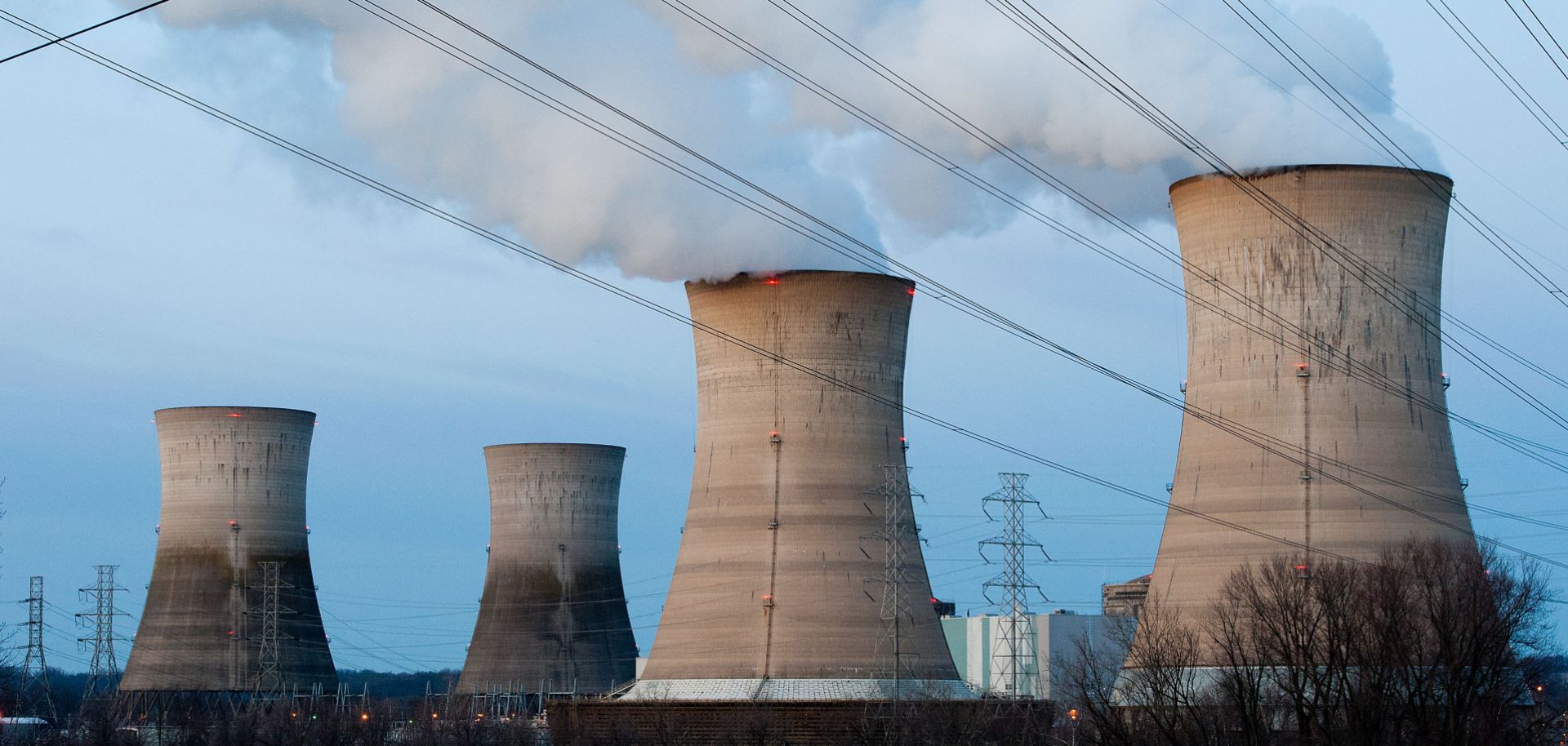 The Three Mile Island Nuclear Plant is seen in the early morning hours March 28, 2011 in Middletown, Pennsylvania. 